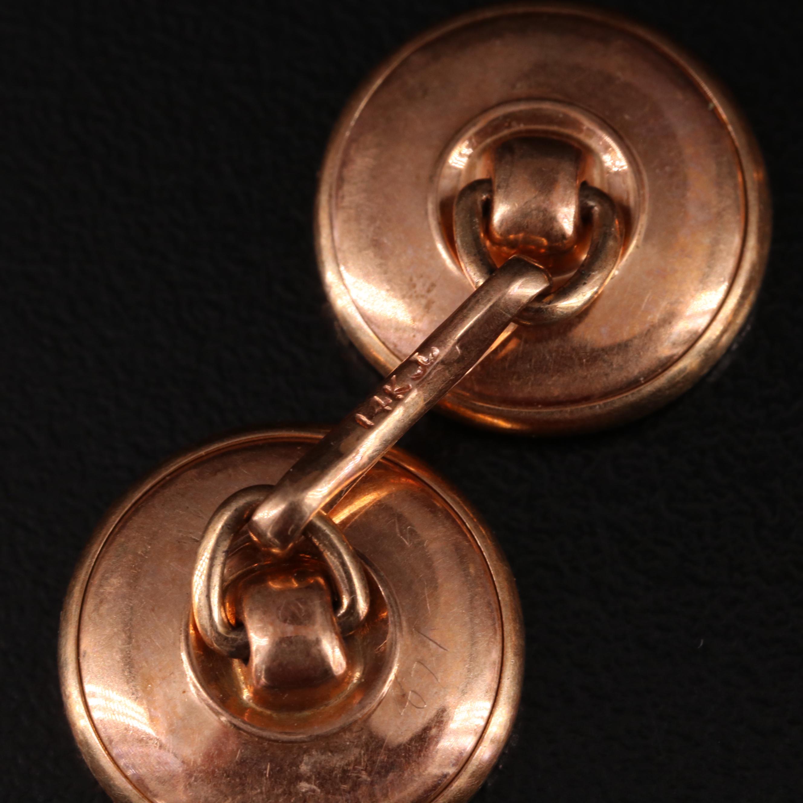 Vintage Krementz 14K Mother-of-Pearl Cufflinks and Shirt Studs