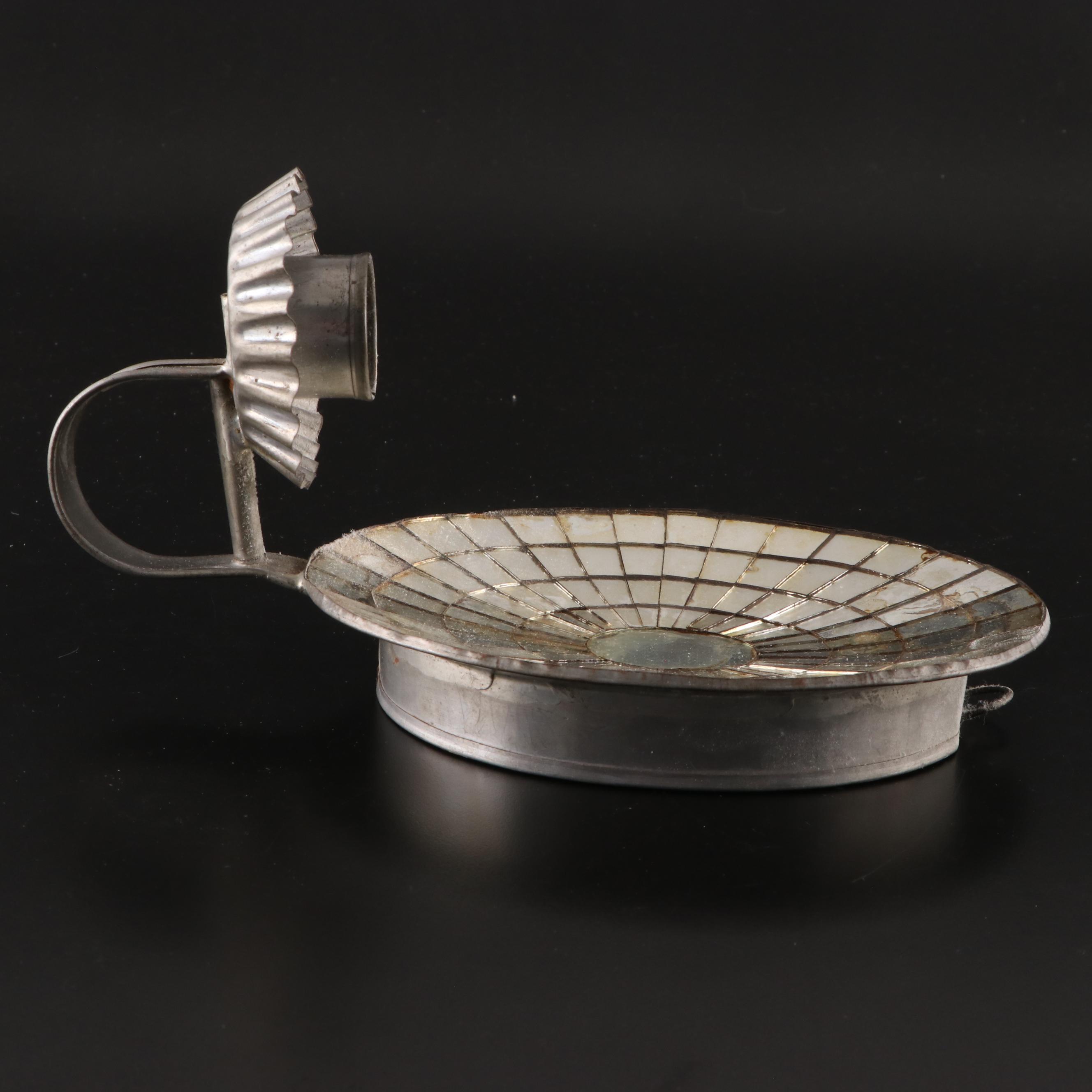 Colonial Style Mirrored Tin Candle Sconces