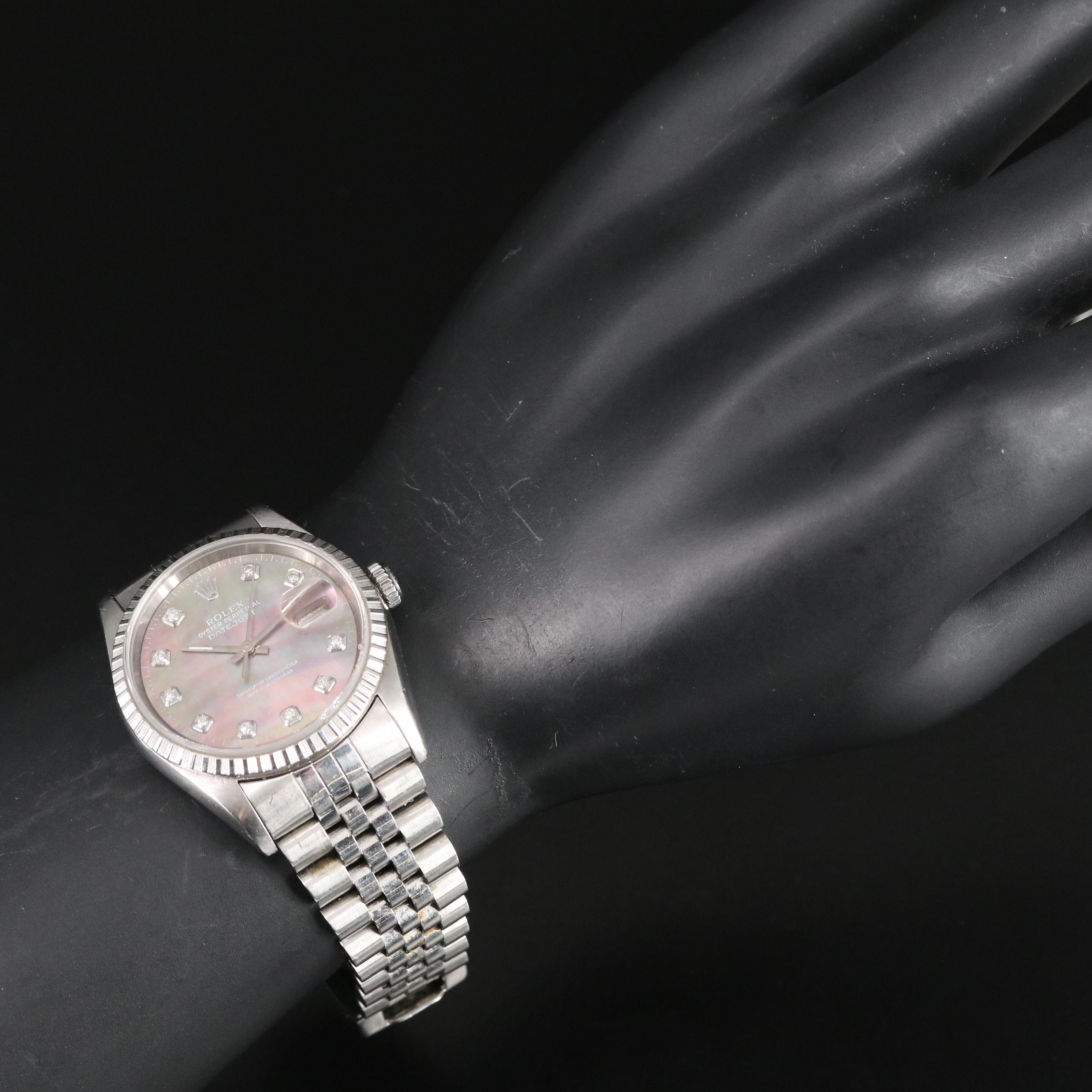 1995-96 Rolex Oyster Perpetual Datejust Diamond Dial Watch