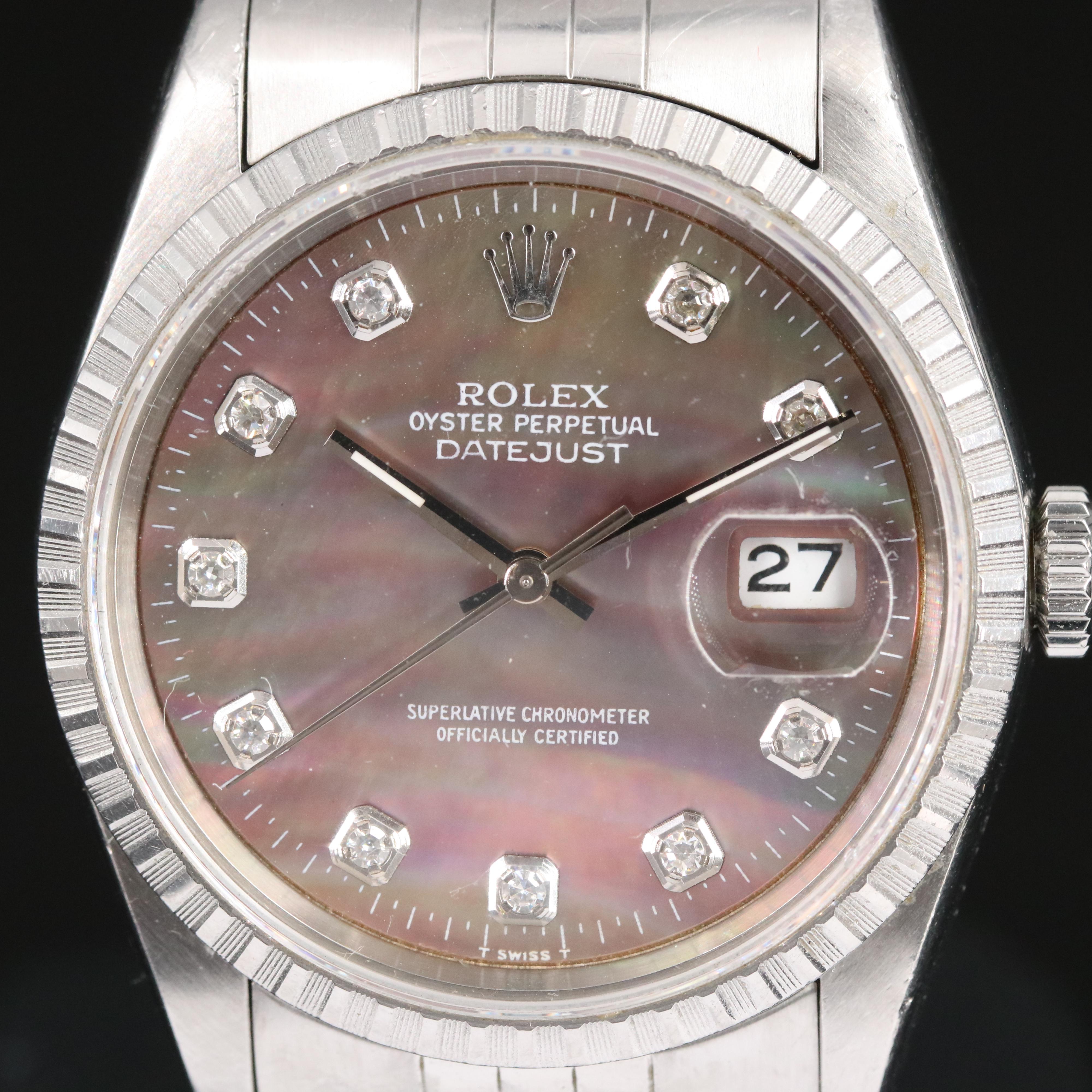 1995-96 Rolex Oyster Perpetual Datejust Diamond Dial Watch