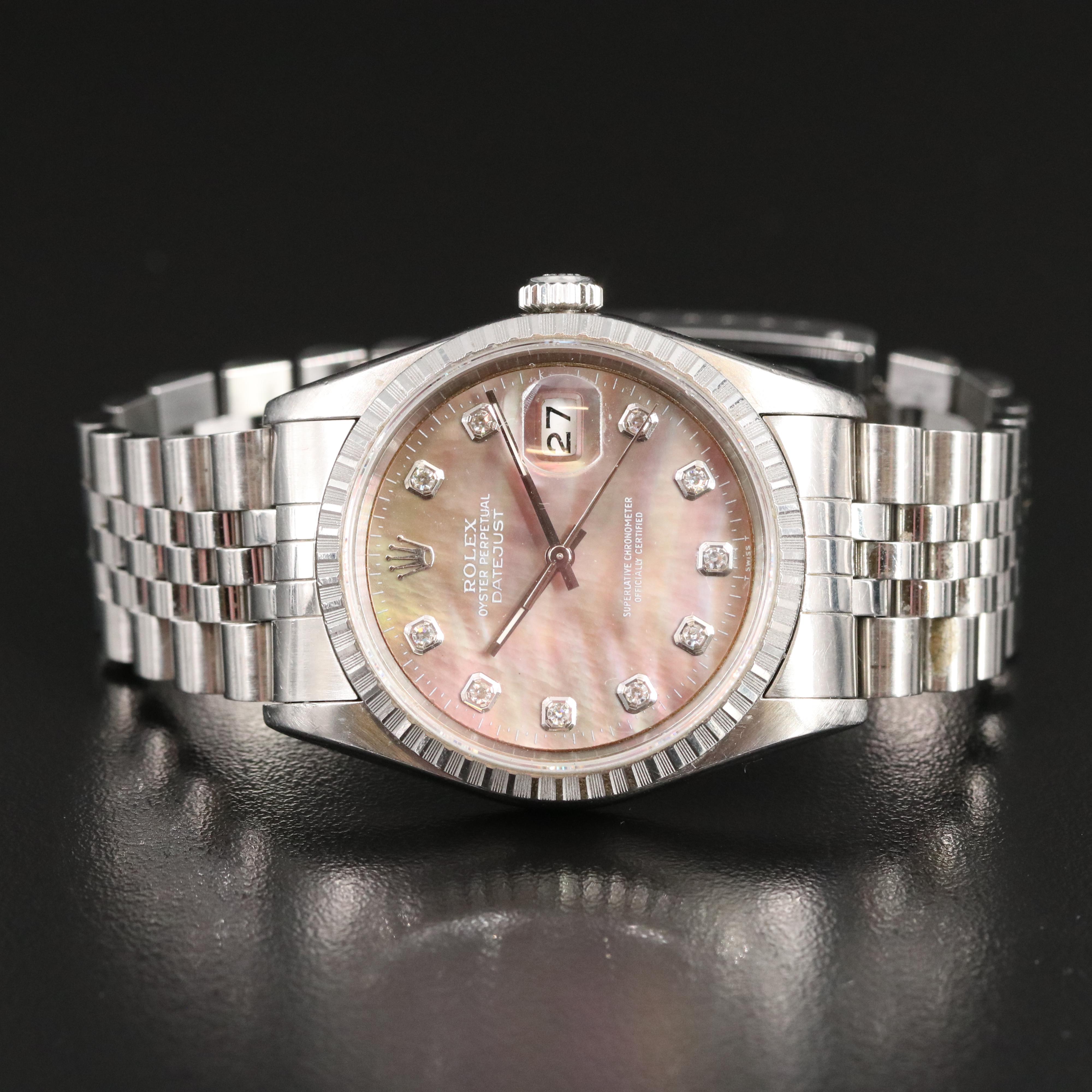1995-96 Rolex Oyster Perpetual Datejust Diamond Dial Watch