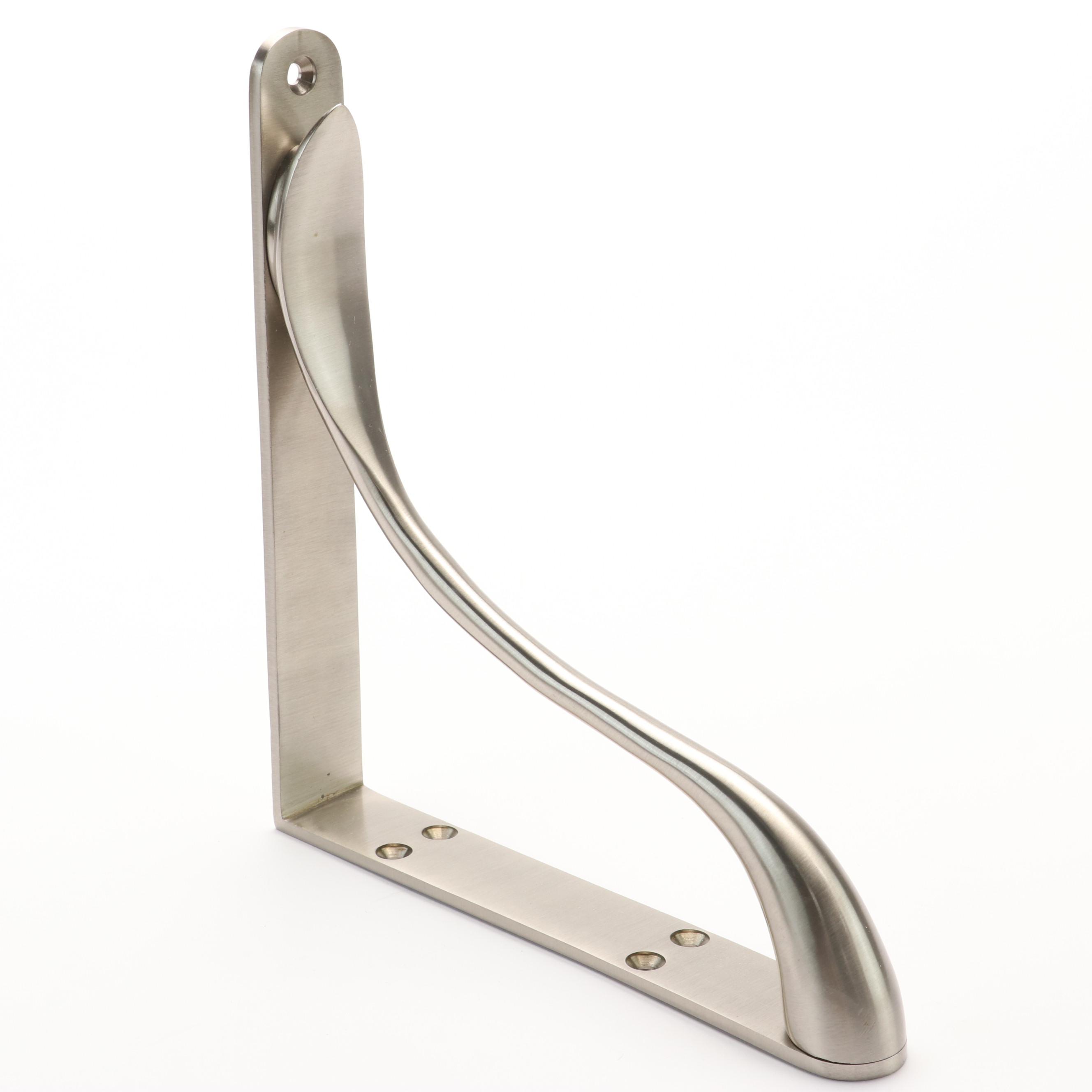 Lever Door Handle Set, Shelf Brackets and Paper Holder in Brushed Nickel