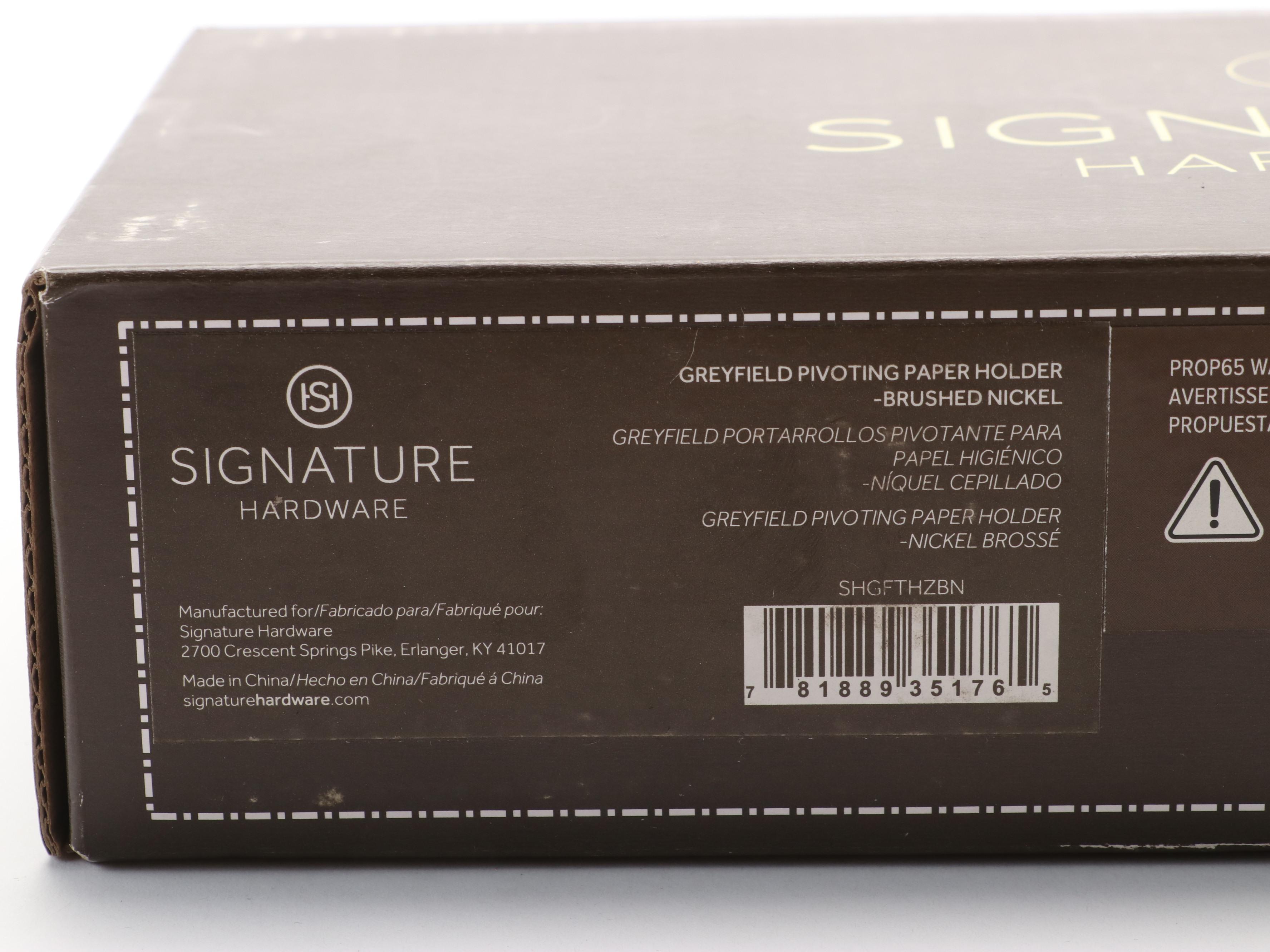 Lever Door Handle Set, Shelf Brackets and Paper Holder in Brushed Nickel