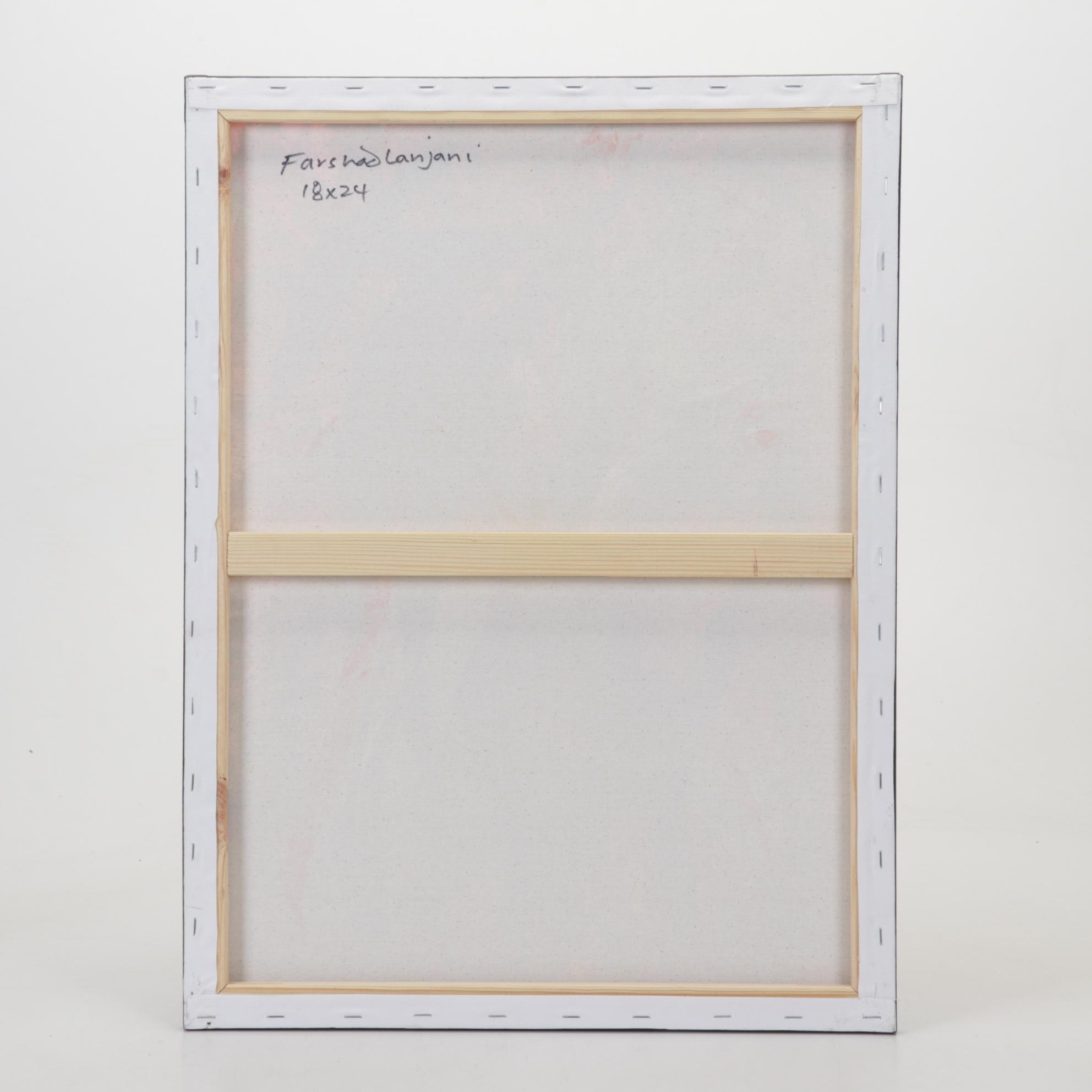 Farshad Lanjani Floral Still Life Acrylic Painting, 21st Century