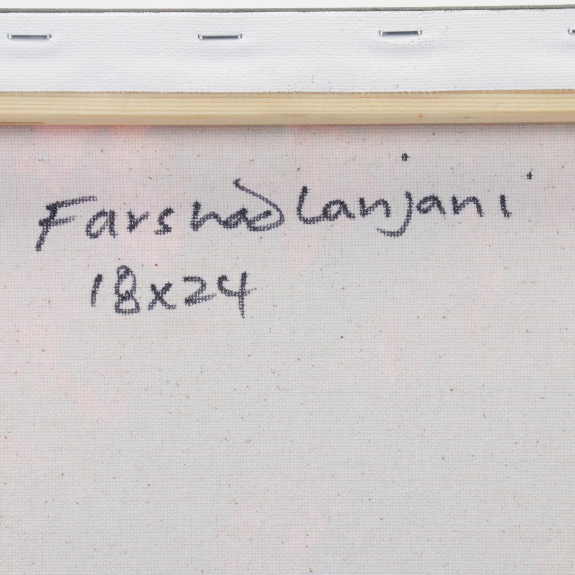 Farshad Lanjani Floral Still Life Acrylic Painting, 21st Century