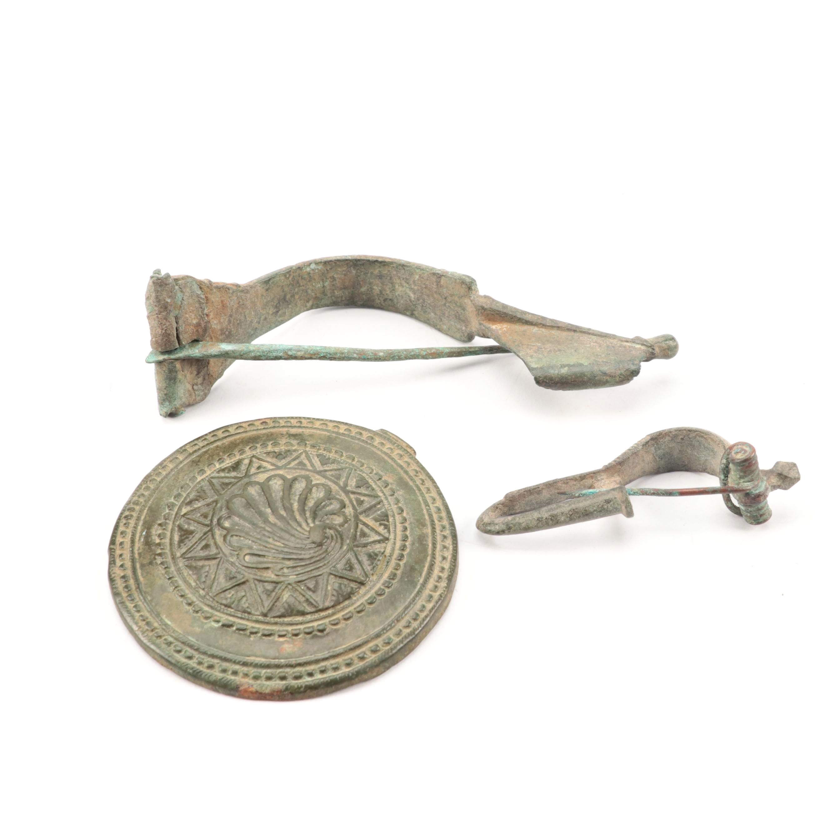 Ancient Roman Bronze Brooches and Pendant