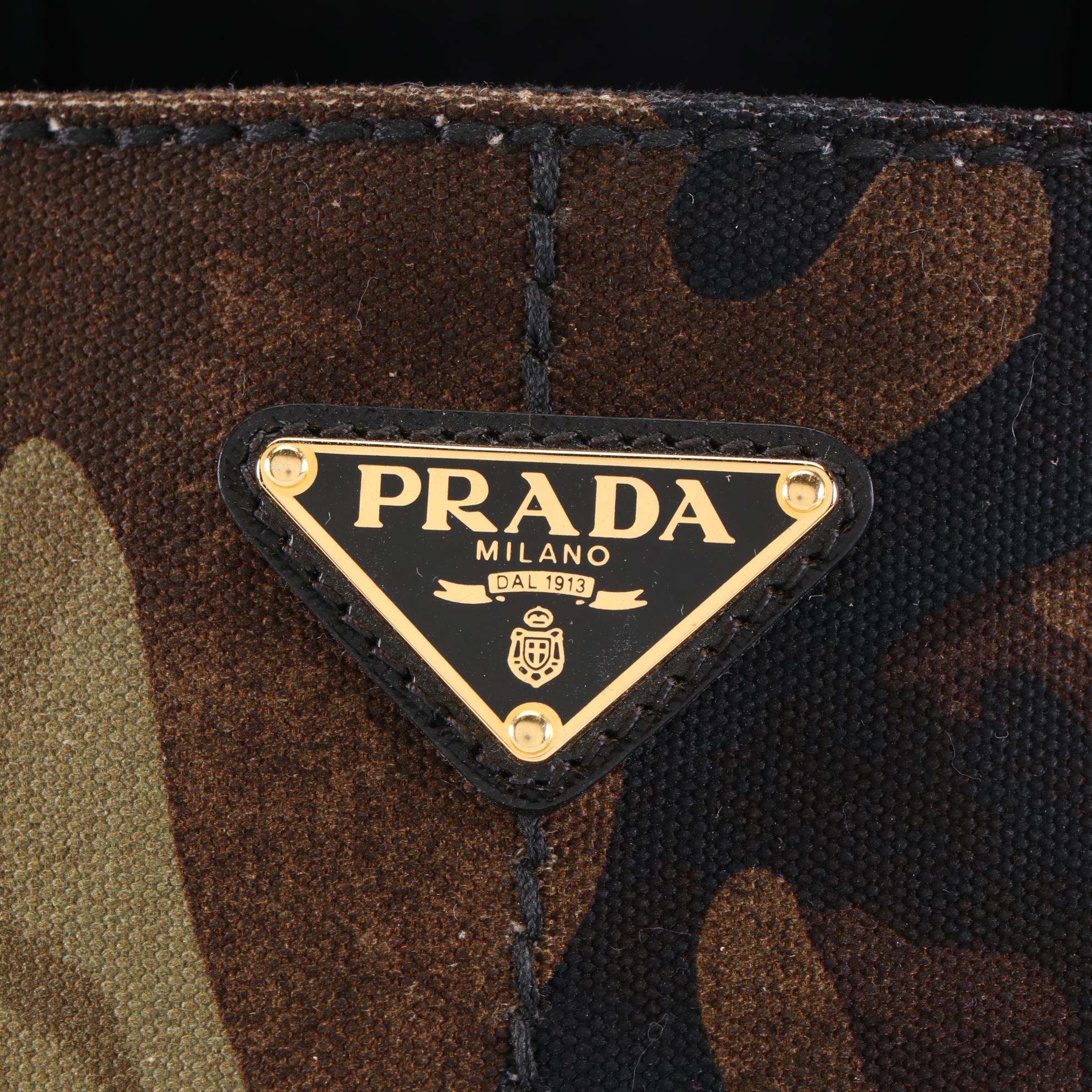Prada Canapa Tote Bag in Camouflage Canvas