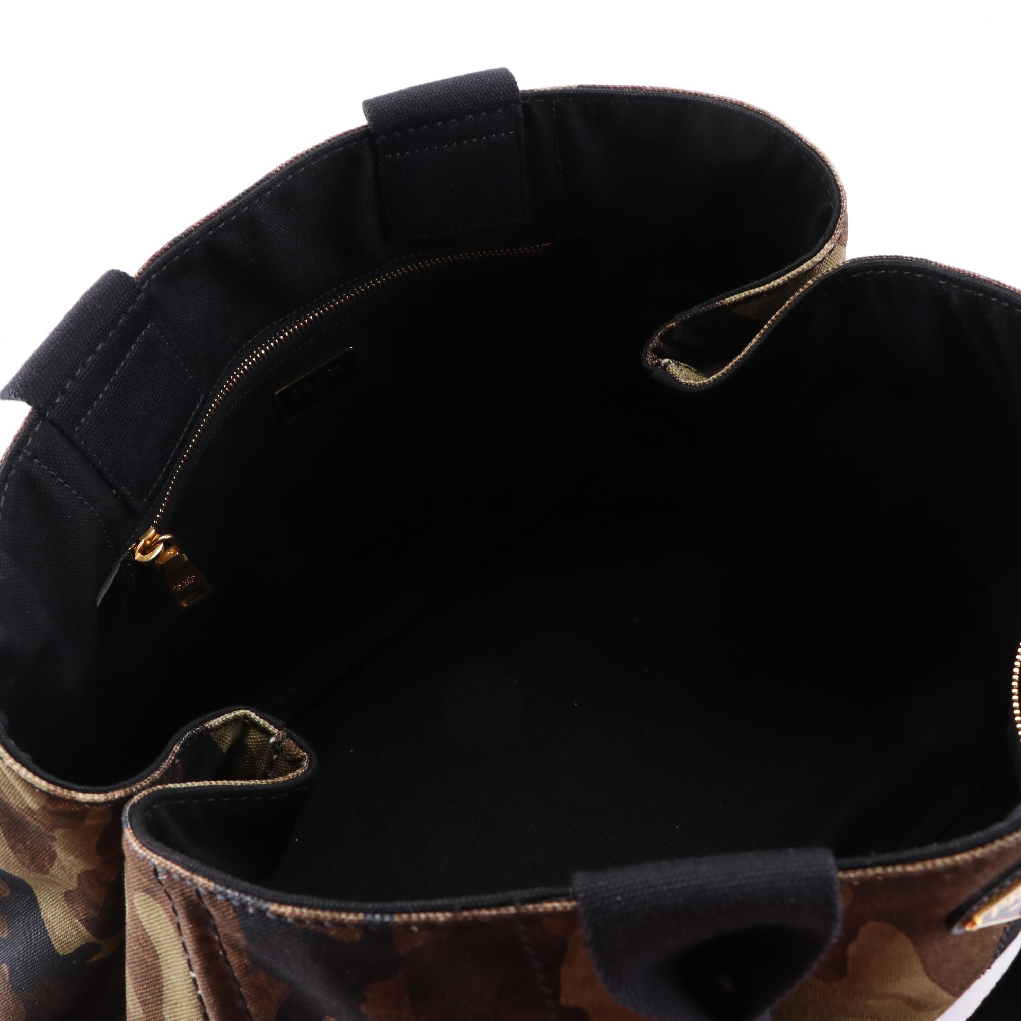 Prada Canapa Tote Bag in Camouflage Canvas