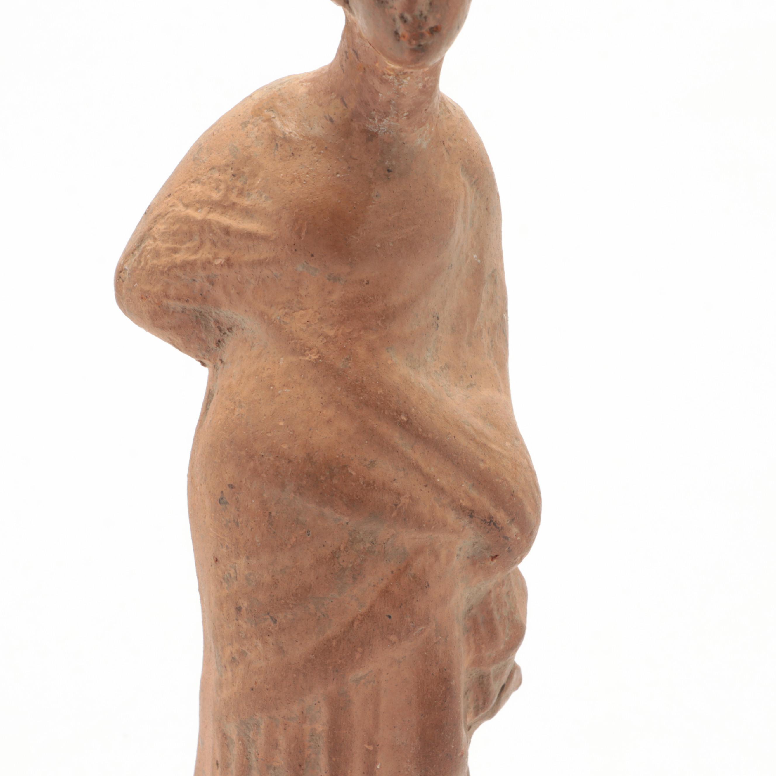 Greek-Hellenistic Style Terracotta Woman  Statuette