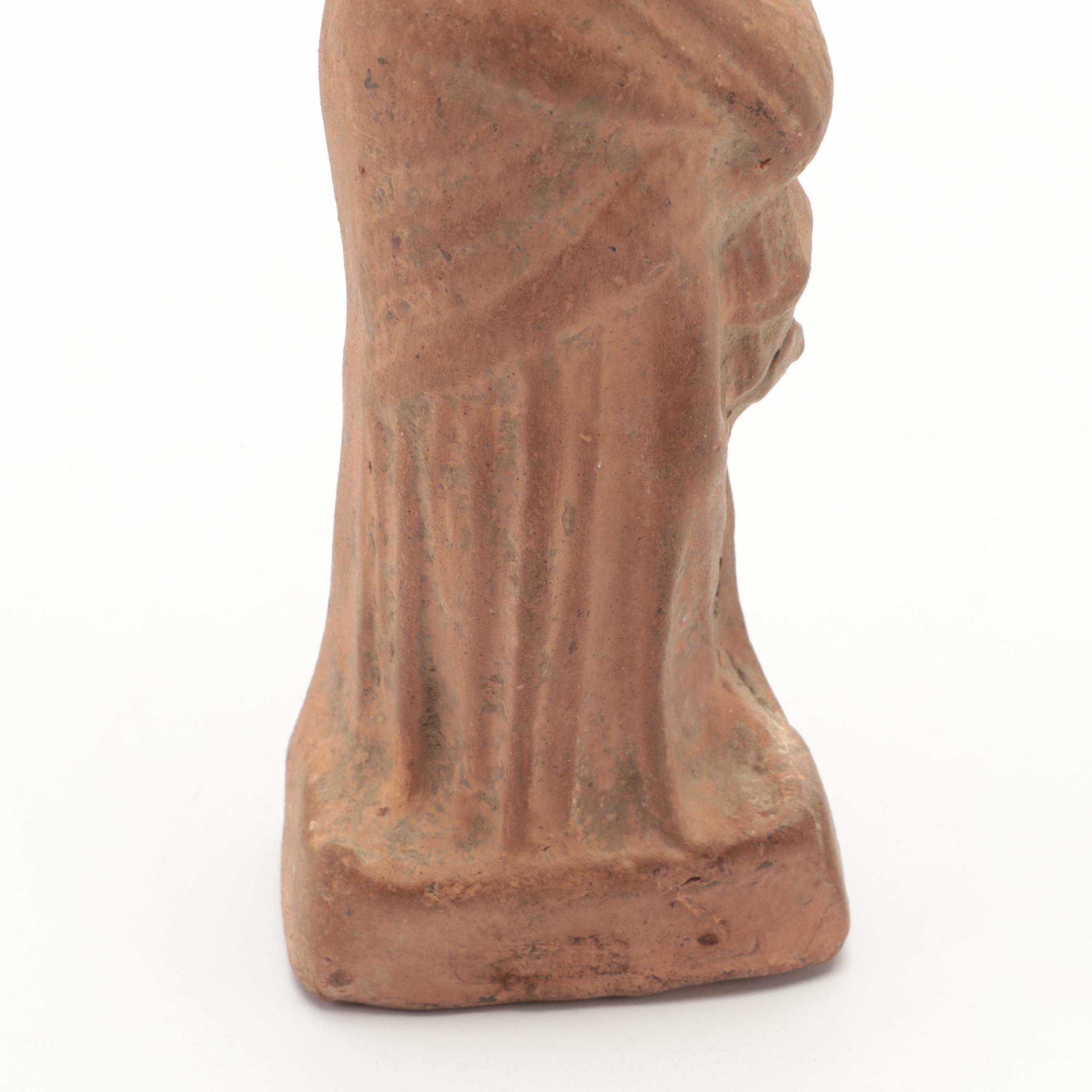 Greek-Hellenistic Style Terracotta Woman  Statuette