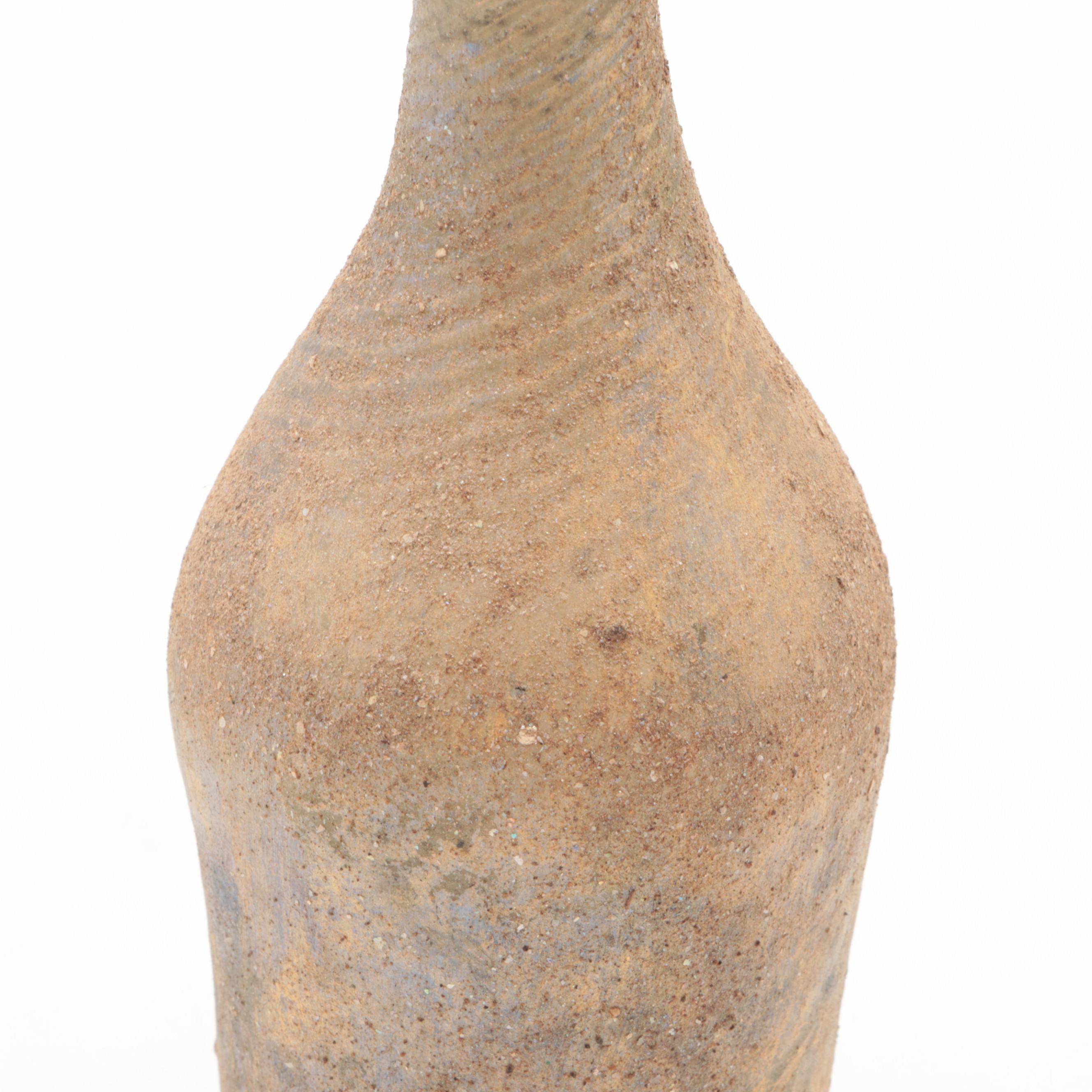 Roman Spiral Pattern Iridescent Glass Vase