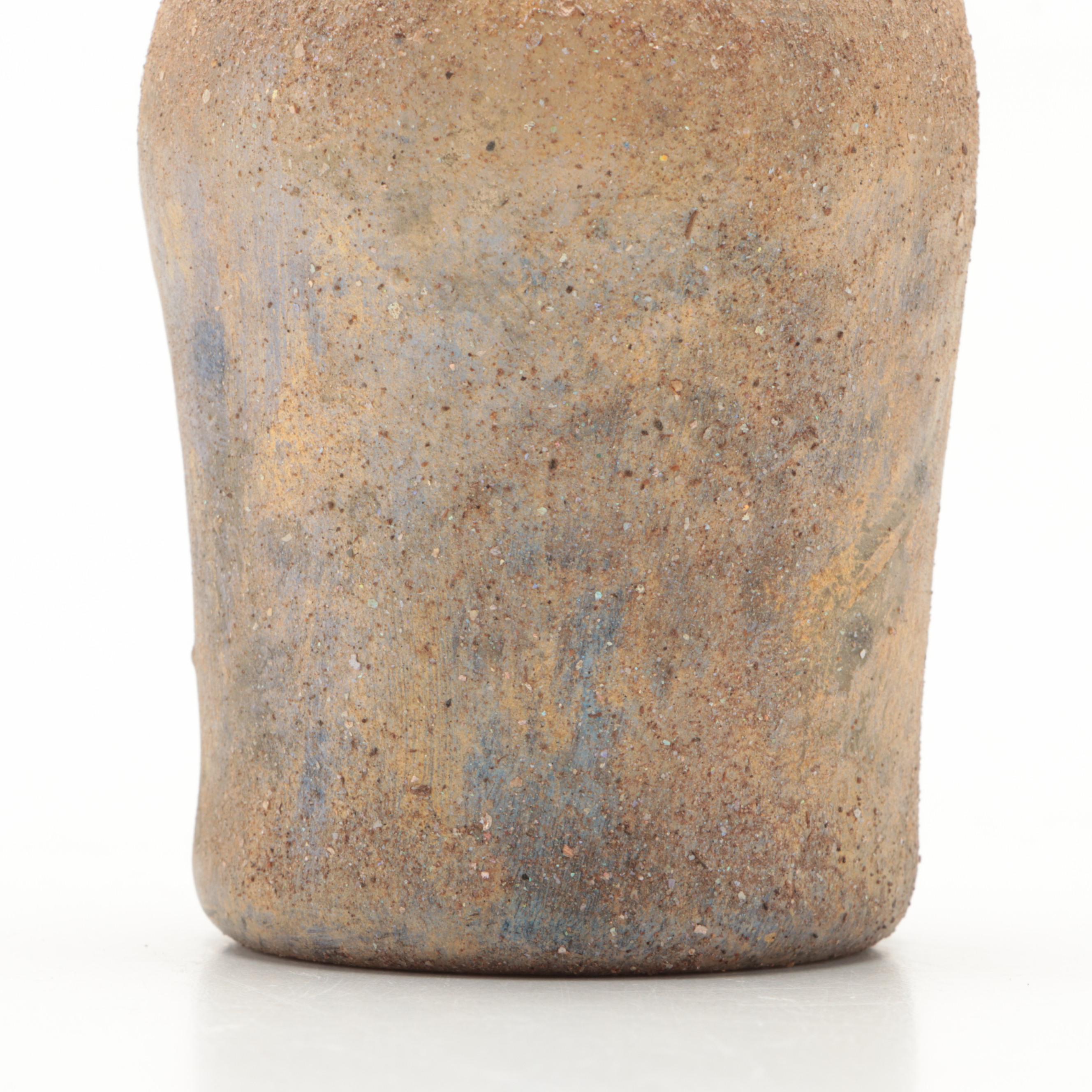 Roman Spiral Pattern Iridescent Glass Vase