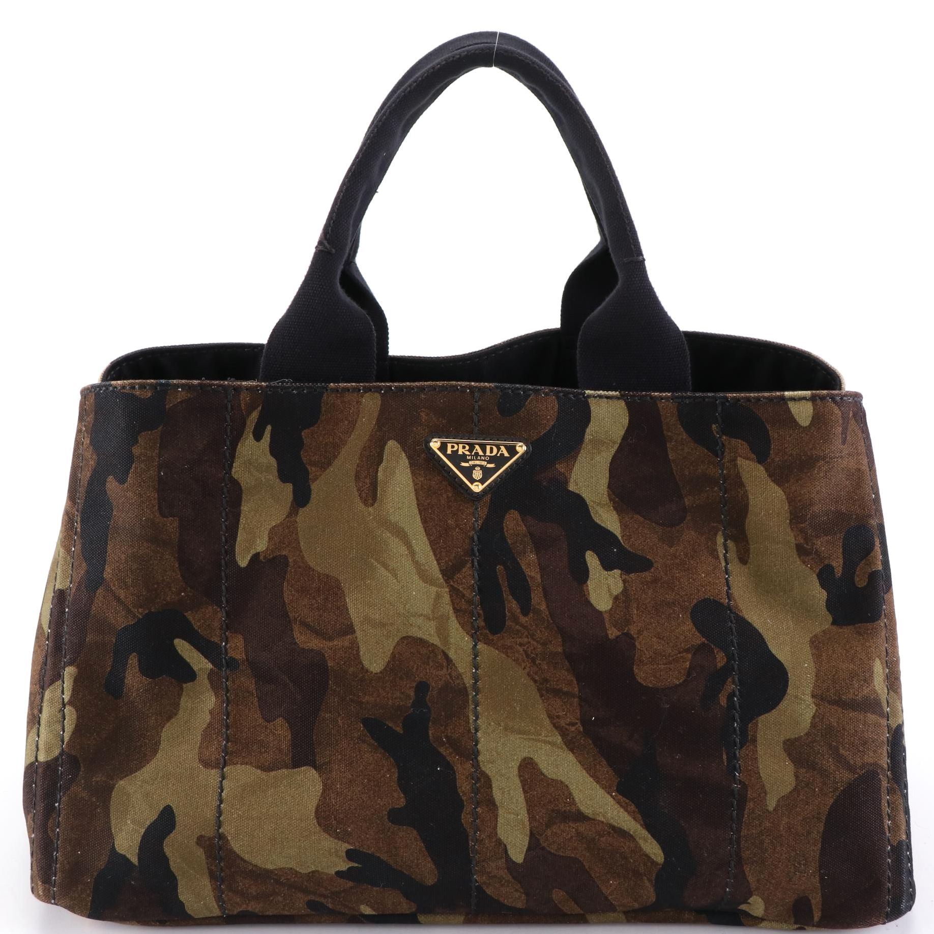 Prada Canapa Tote Bag in Camouflage Canvas