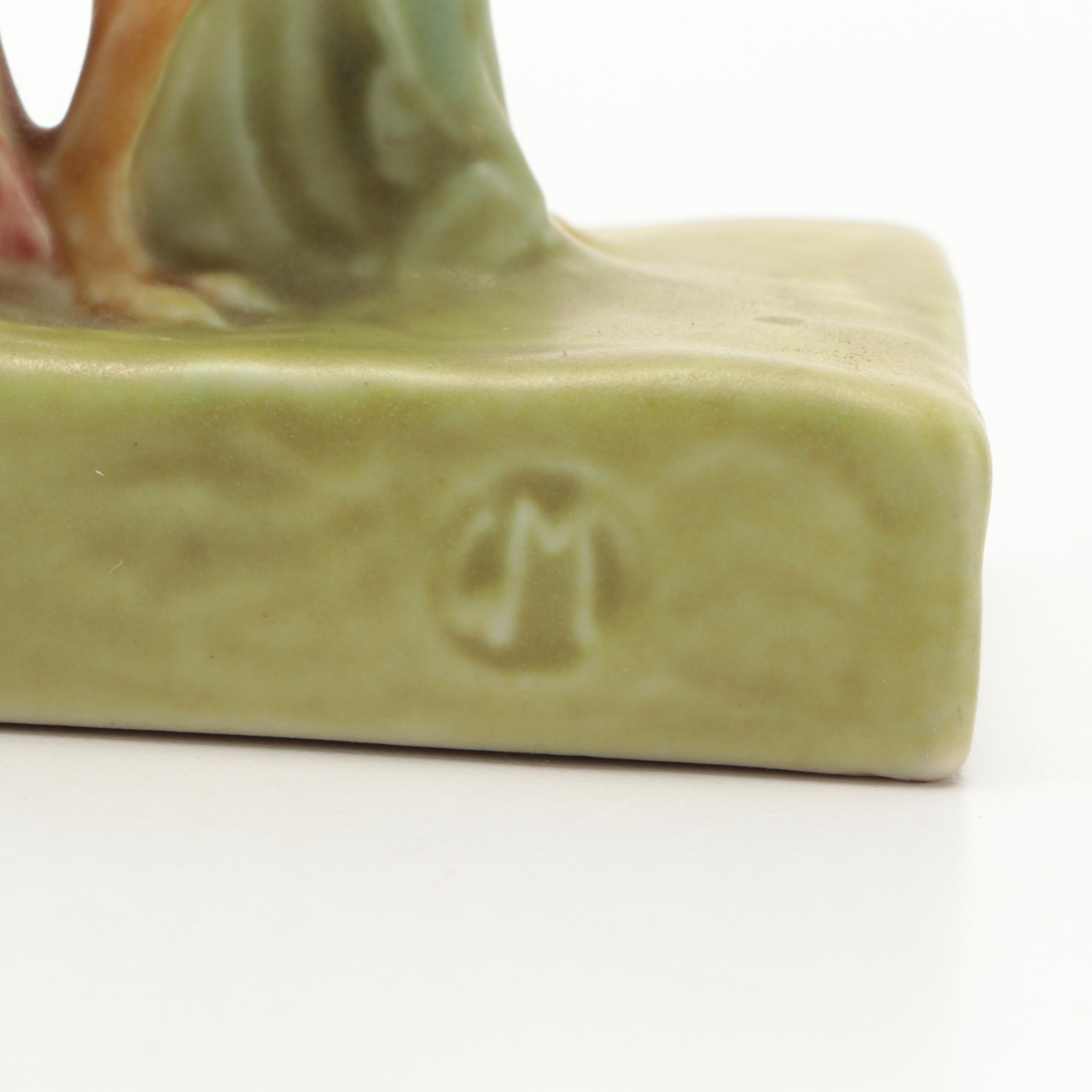 Rookwood Pottery Ceramic Rooster Paperweight, 1943