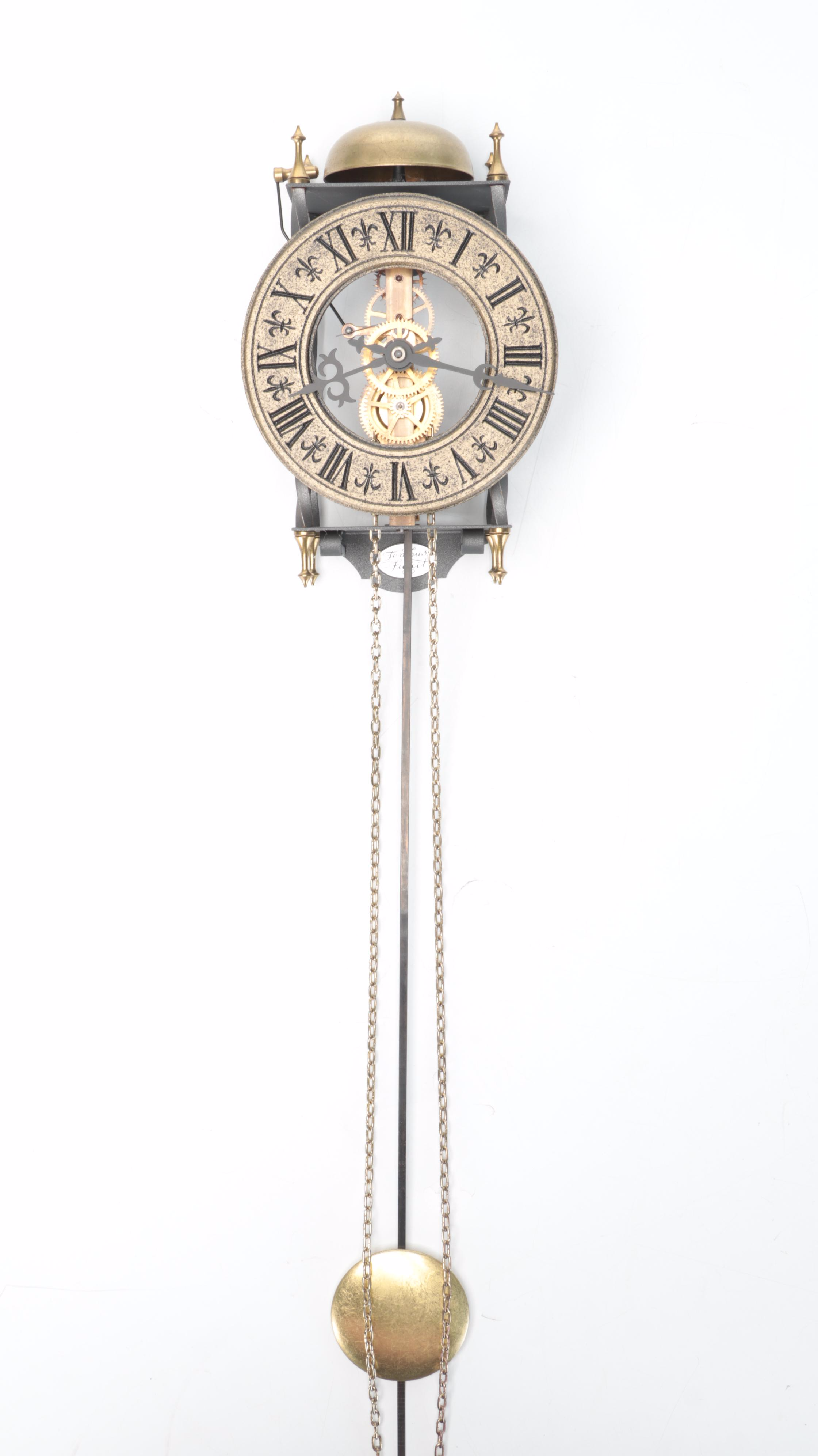 German Skeleton Wall Clock