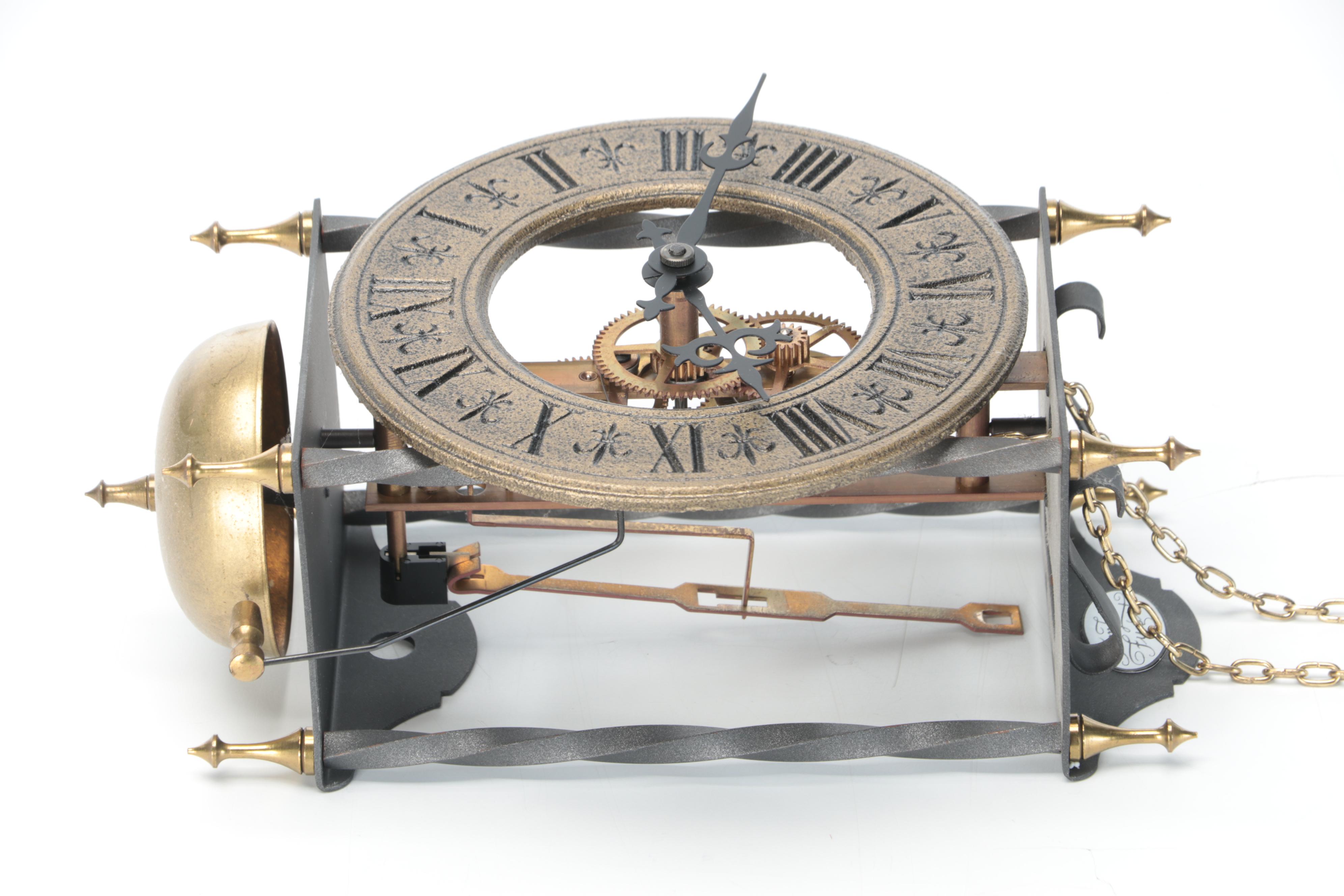 German Skeleton Wall Clock