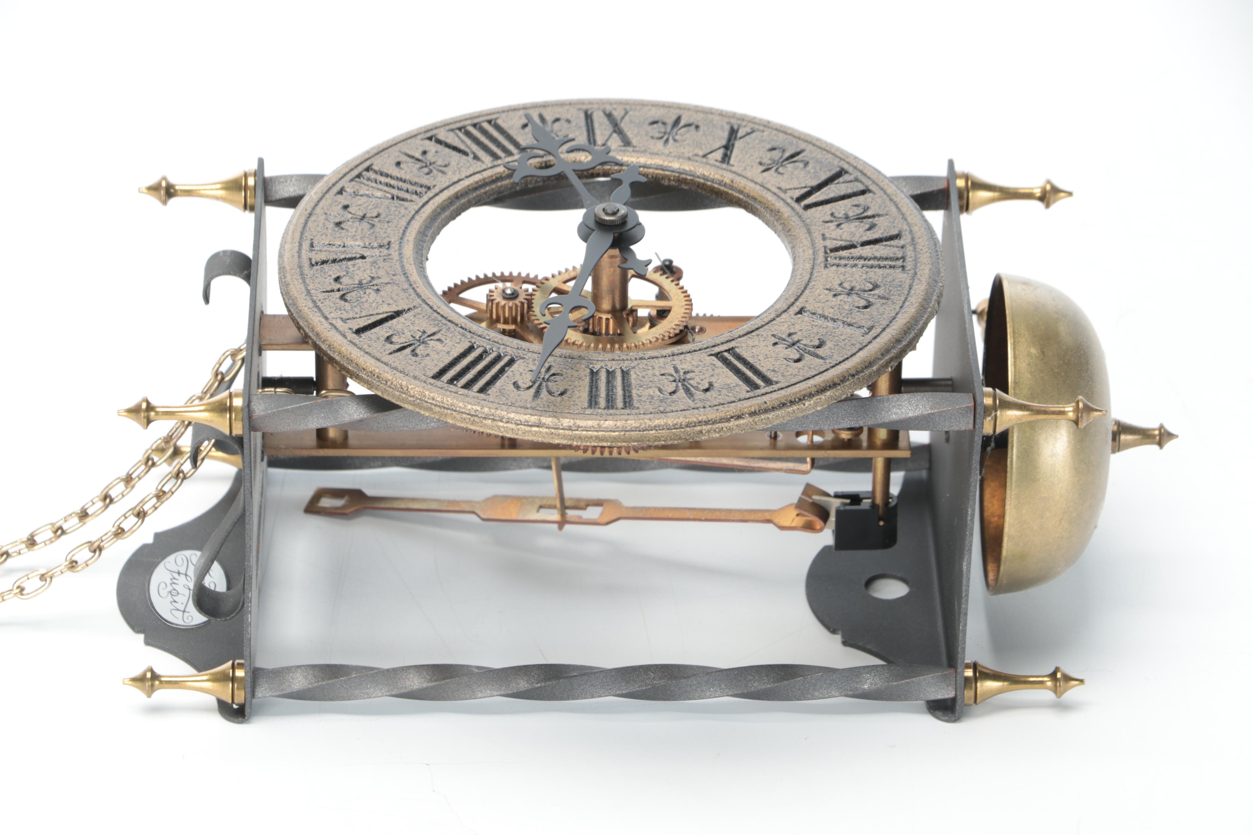 German Skeleton Wall Clock