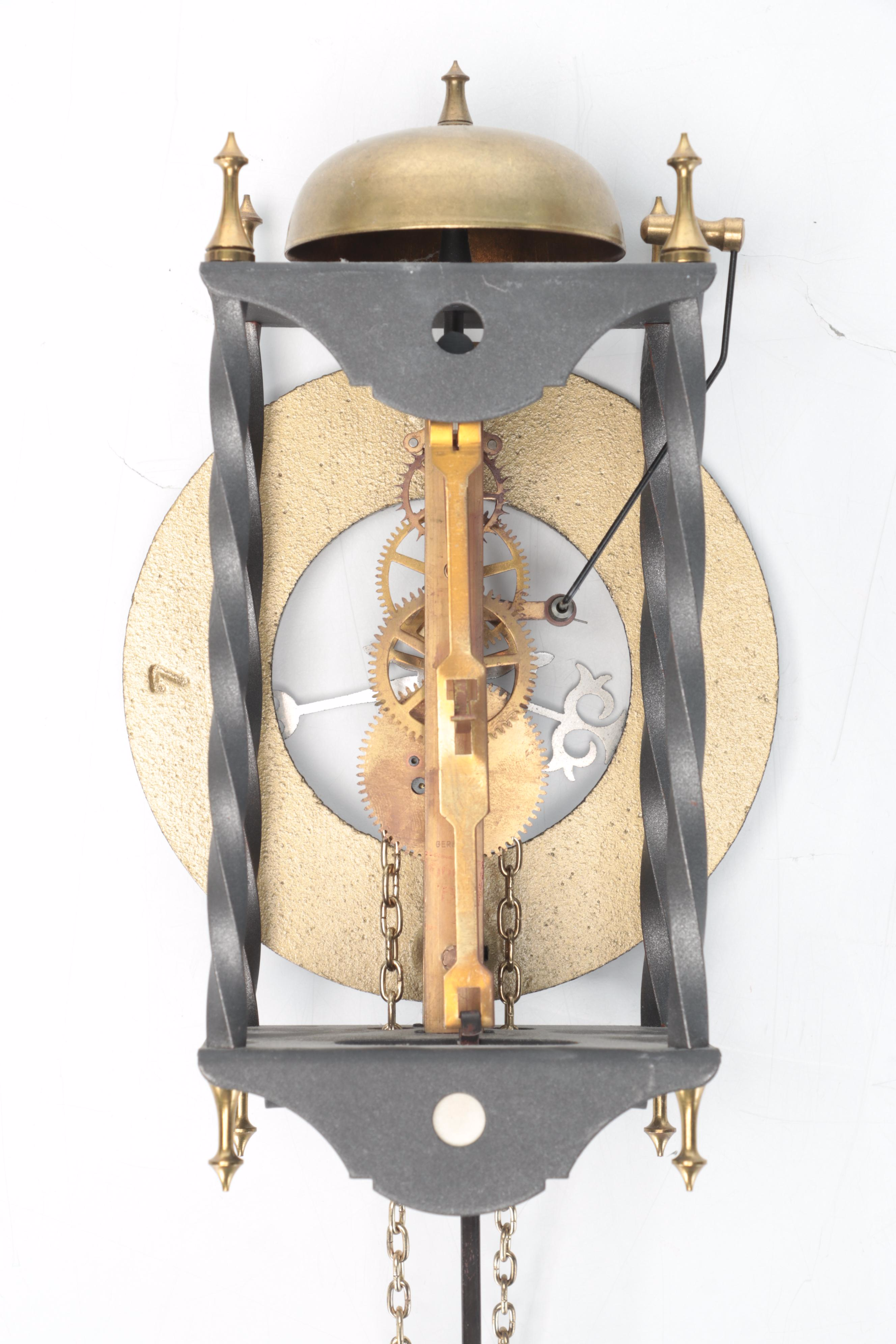 German Skeleton Wall Clock