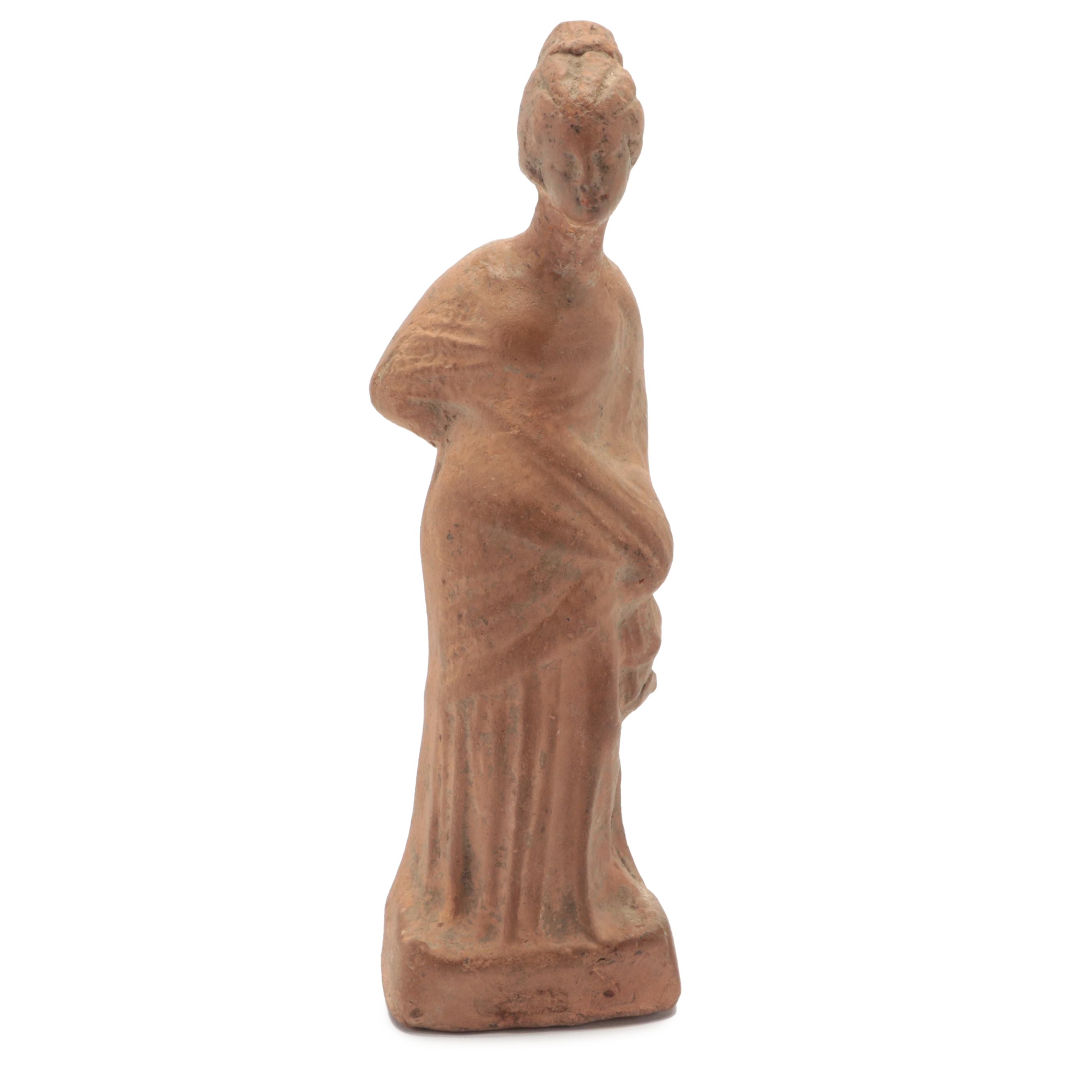 Greek-Hellenistic Style Terracotta Woman  Statuette