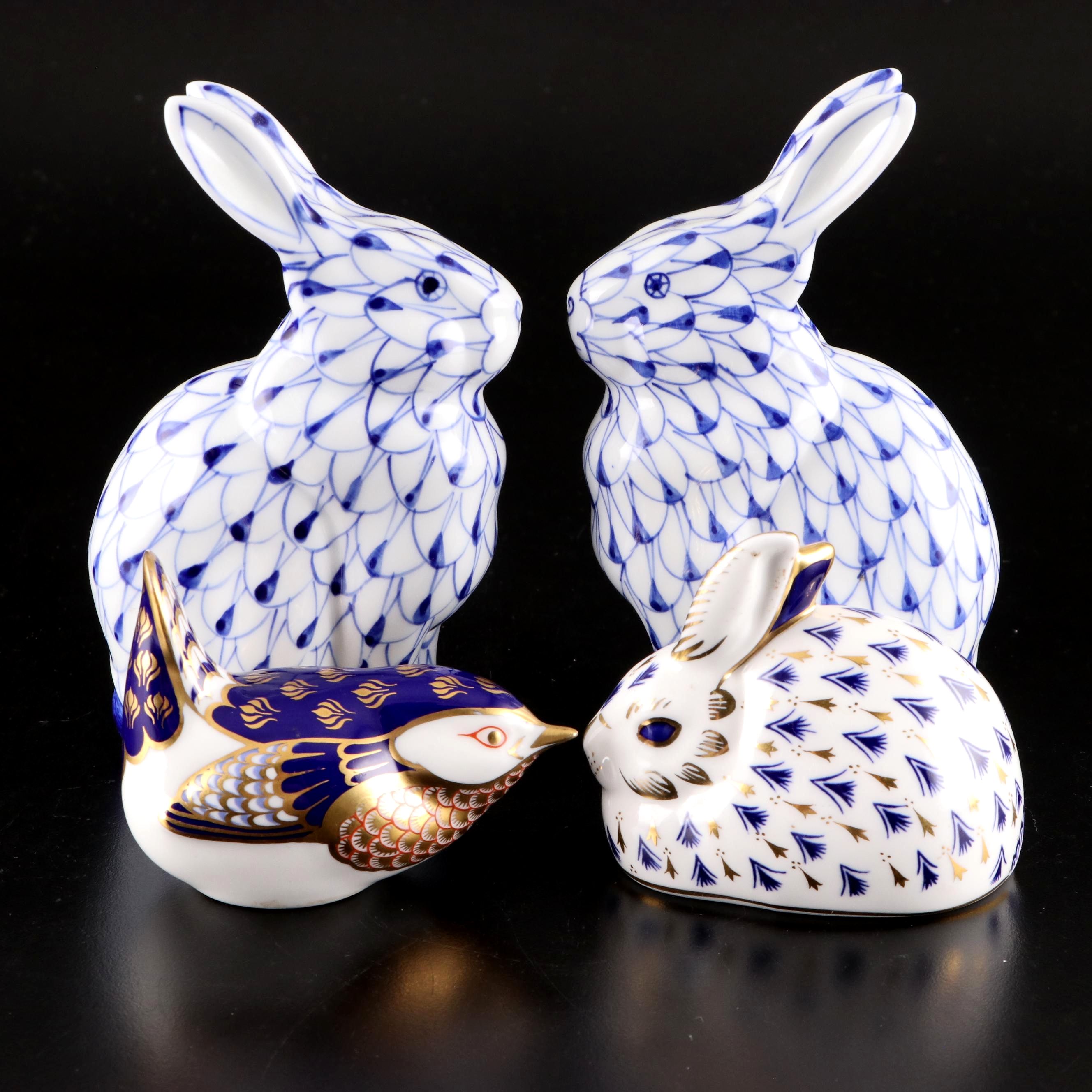 Royal Crown Derby and Other Porcelain Animal Figurines