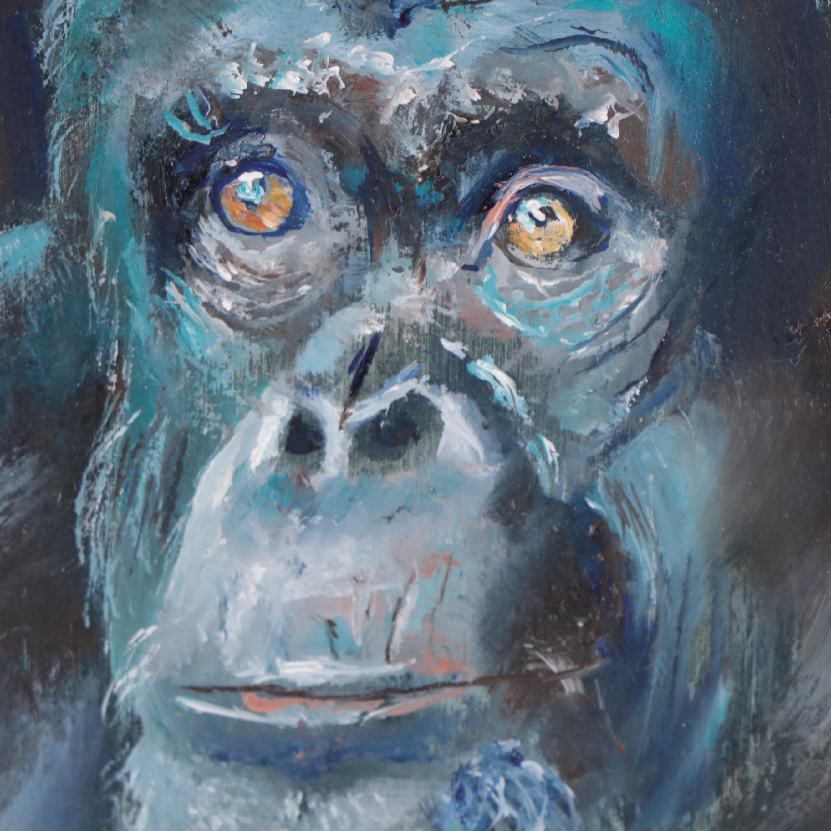 William Jamison Oil Painting of a Gorilla, 2022