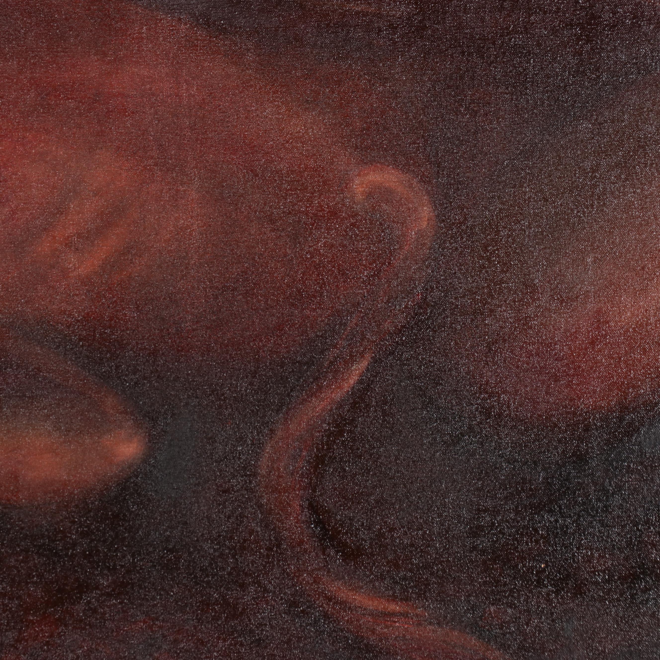 Sarah Szabo Surrealist Figural Oil Painting "Volcanic Revival," 21st Century