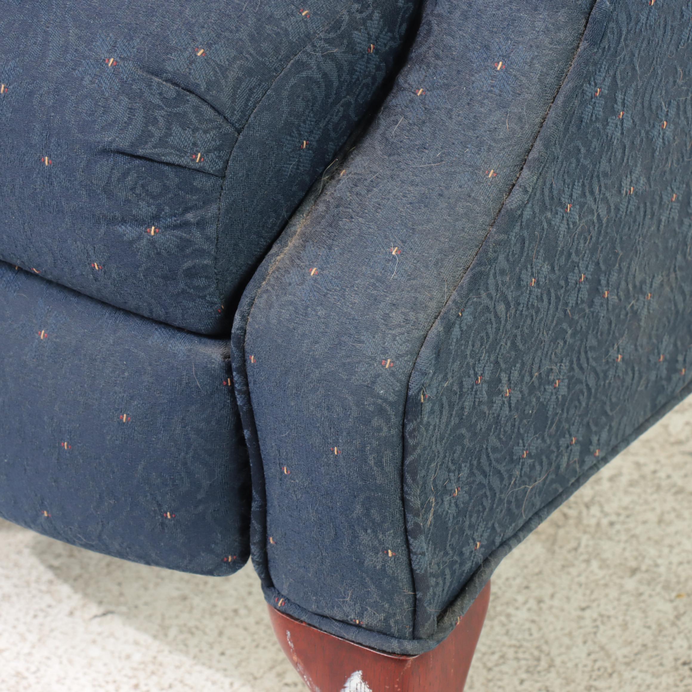 Queen Anne Style Wingback Manual Recliner Chair