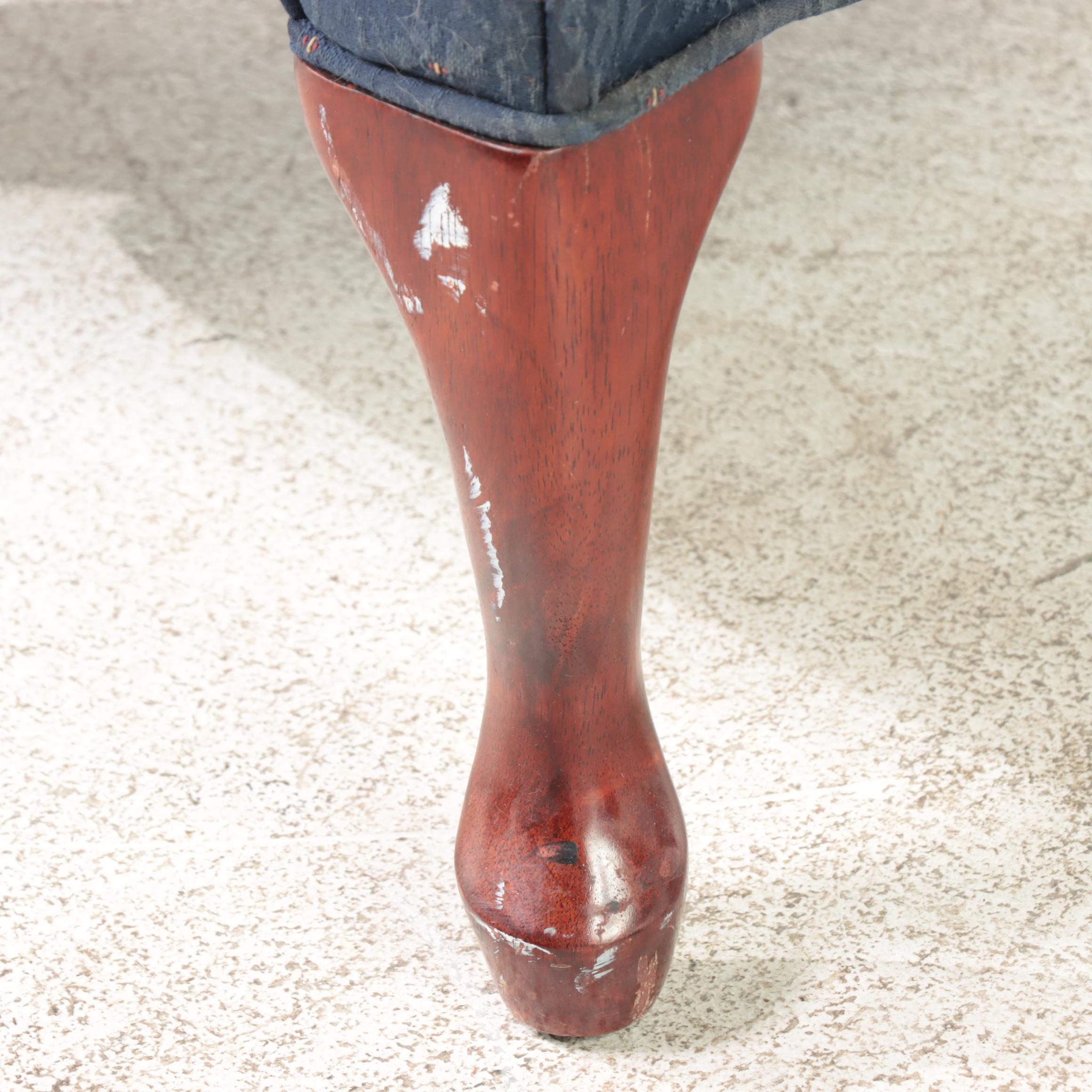 Queen Anne Style Wingback Manual Recliner Chair