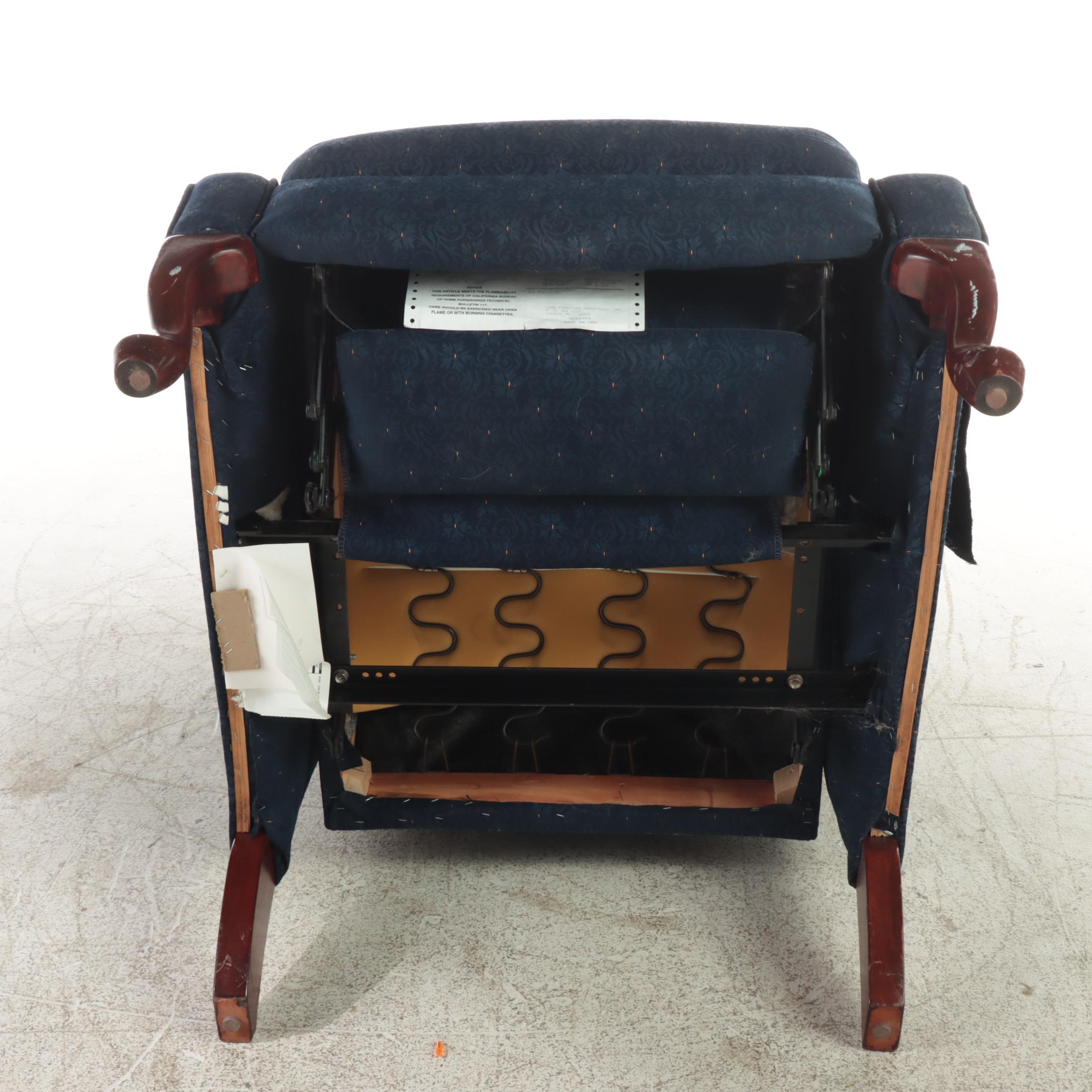 Queen Anne Style Wingback Manual Recliner Chair