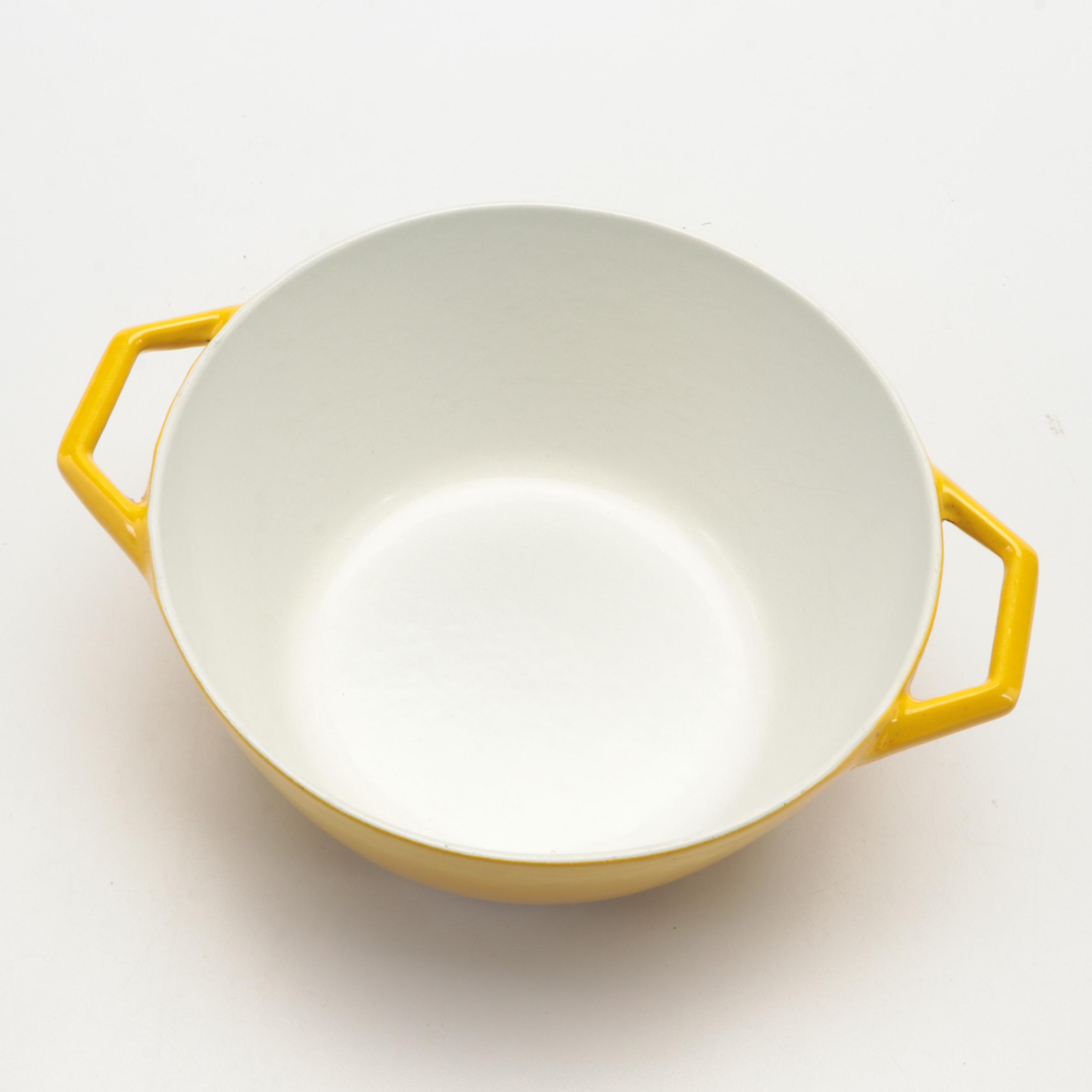 Copco Yellow Enameled Cast Iron Paella Pan, Dutch Oven, and Casserole with More