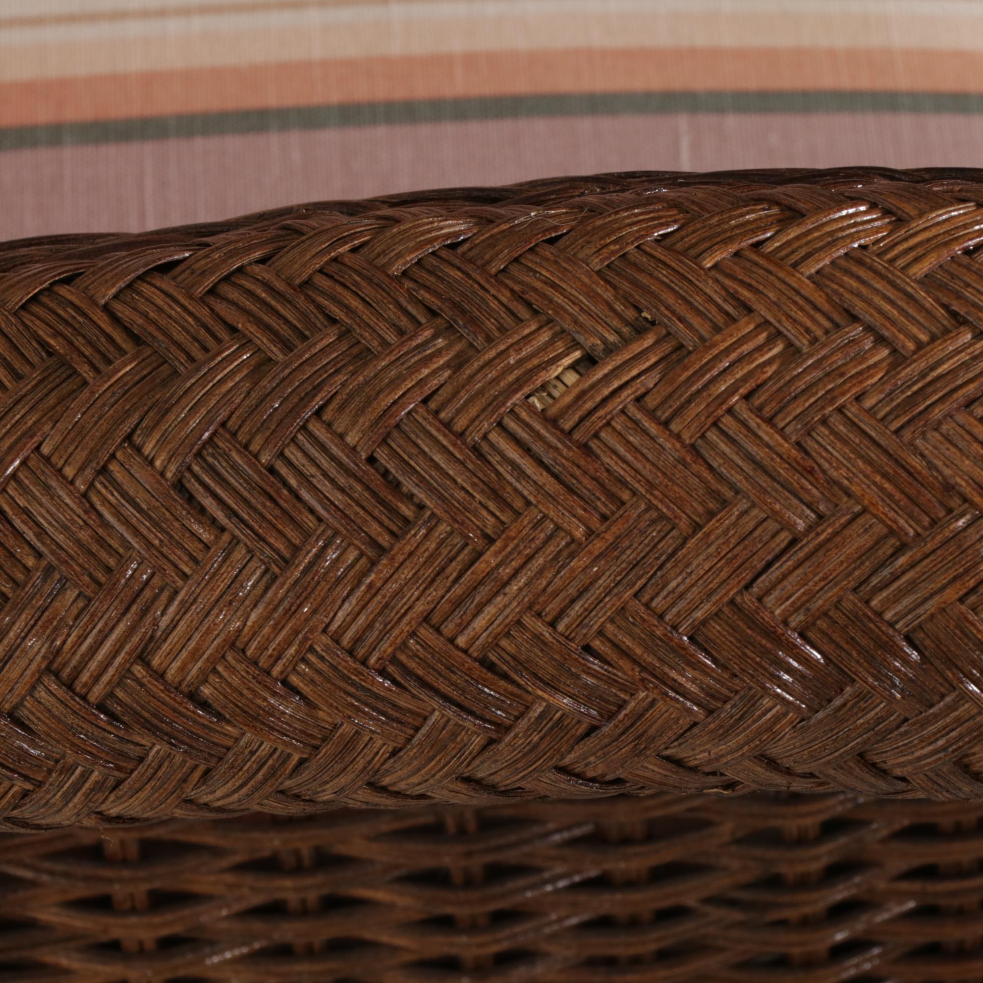 Henry Link Wicker Armchair With Wicker Sofa, Footstool and Pillows