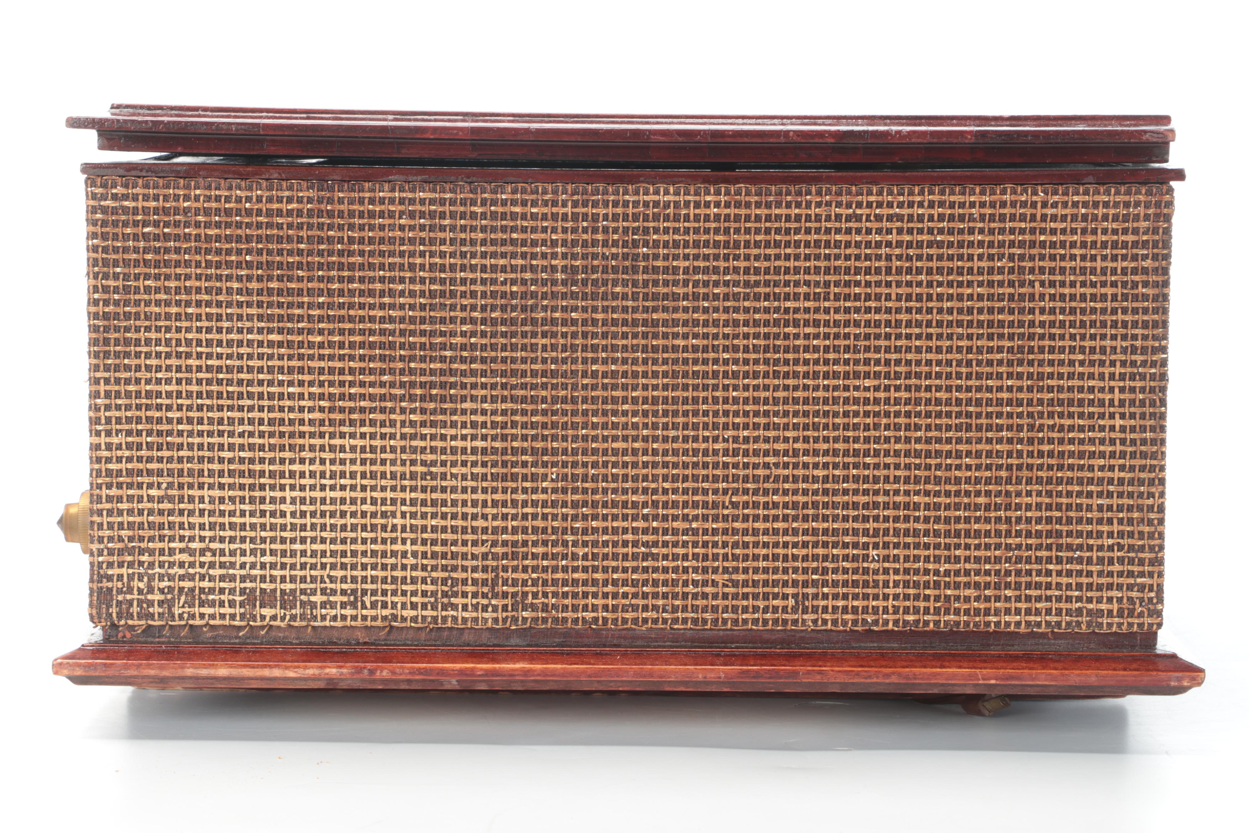 Silvertone Model 9252 Mahogany Veneered Stereophonic Sound System, 1950s