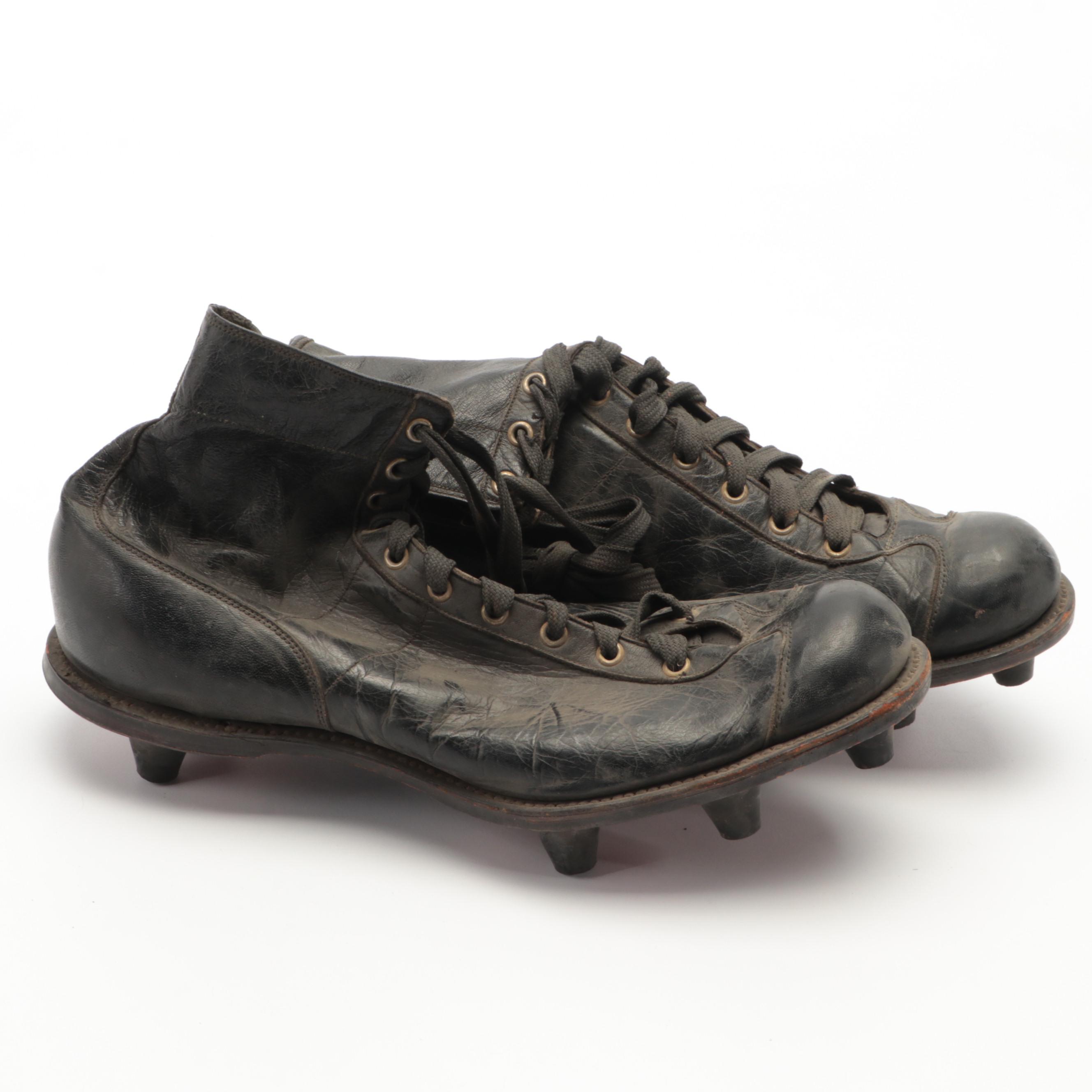 Vintage Leather Football Hightop Cleats
