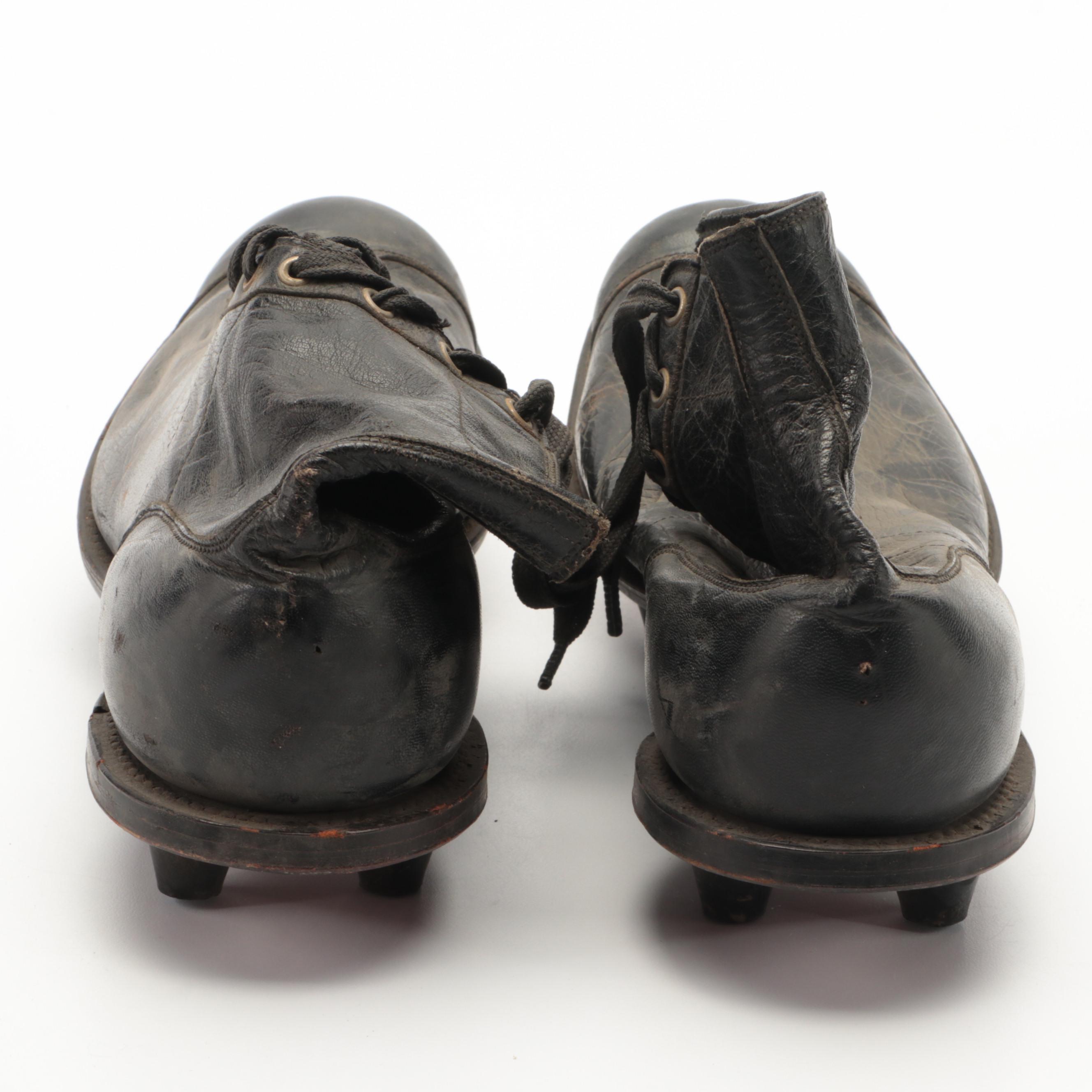 Vintage Leather Football Hightop Cleats