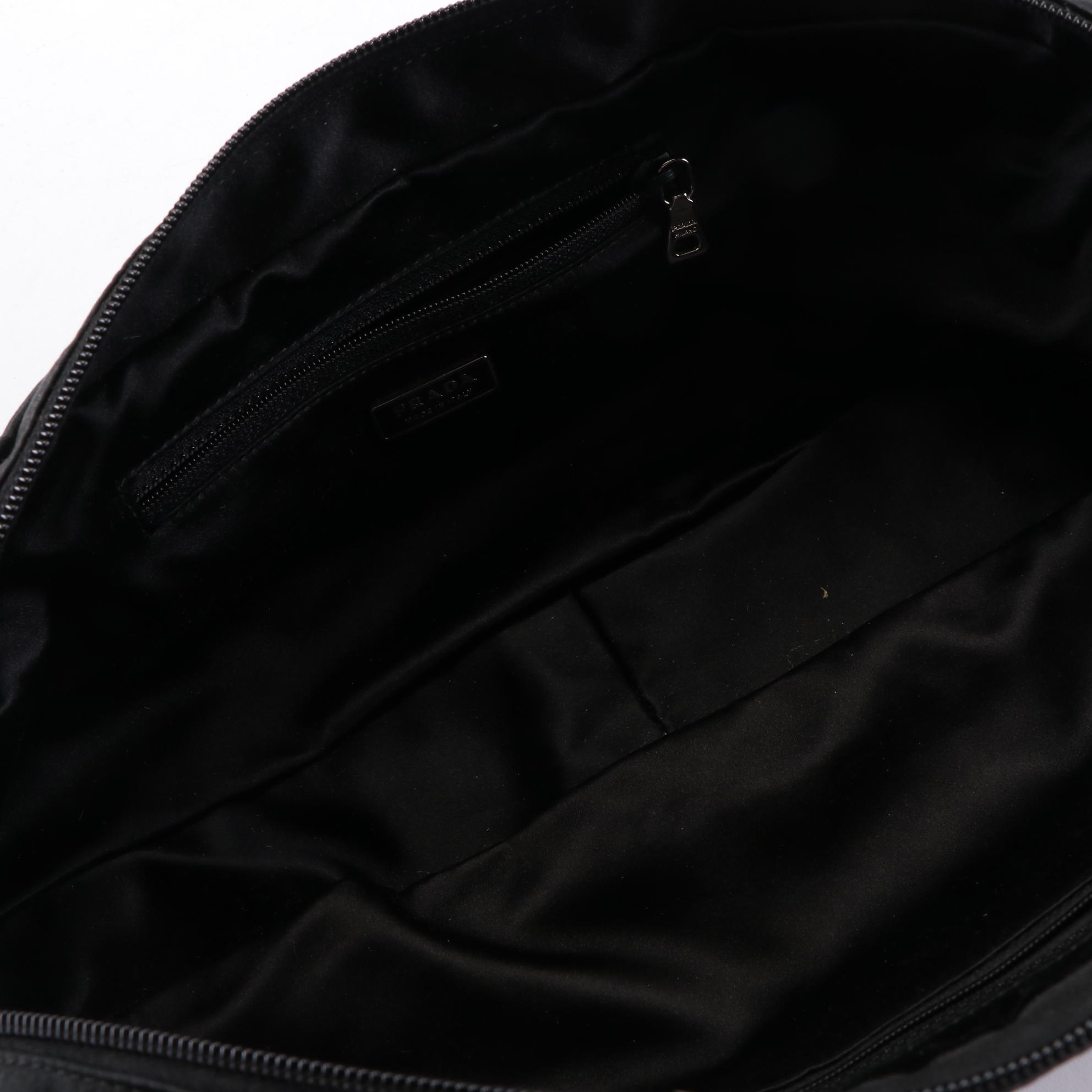 Prada Satin Zip Clutch and Small Zip Pouches