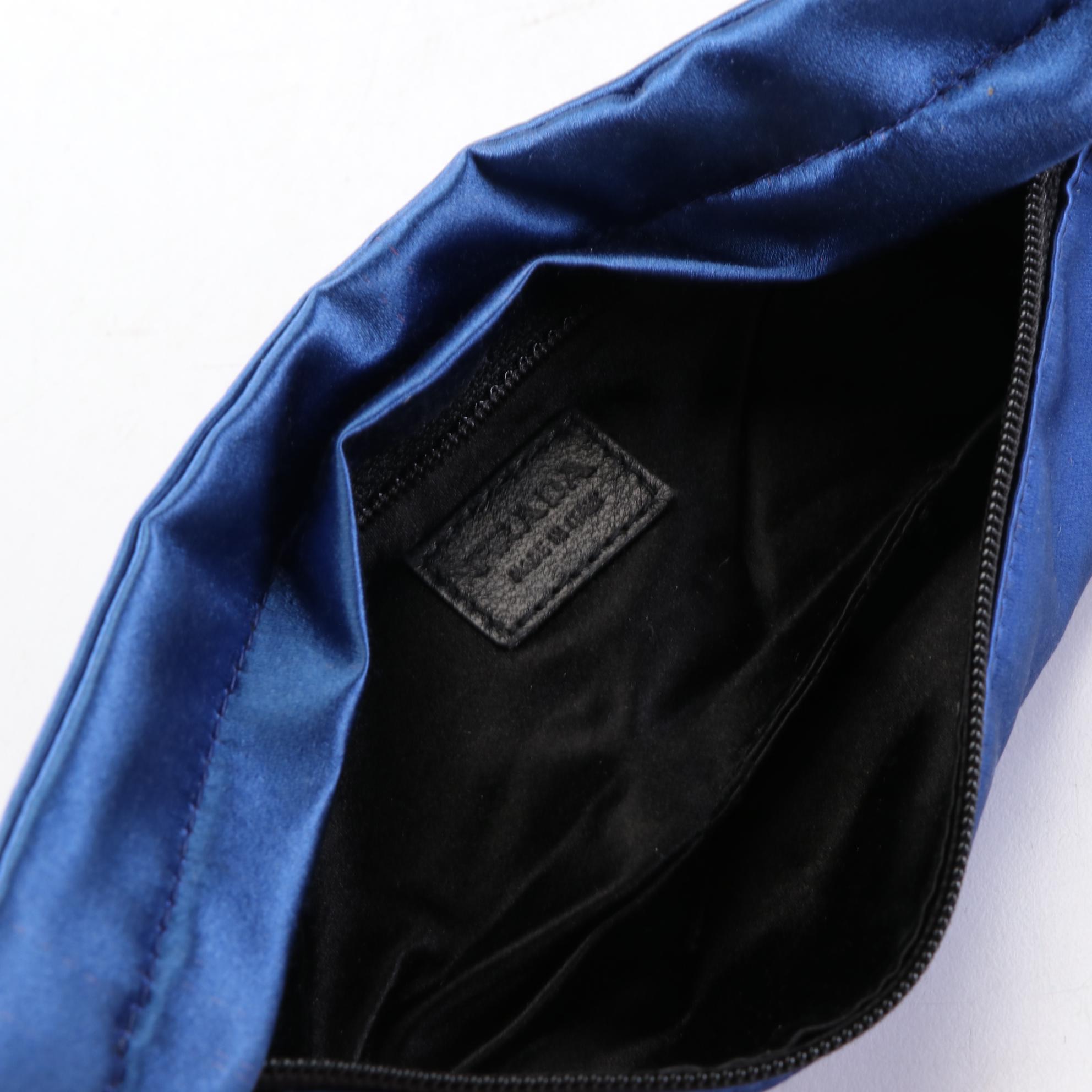 Prada Satin Zip Clutch and Small Zip Pouches