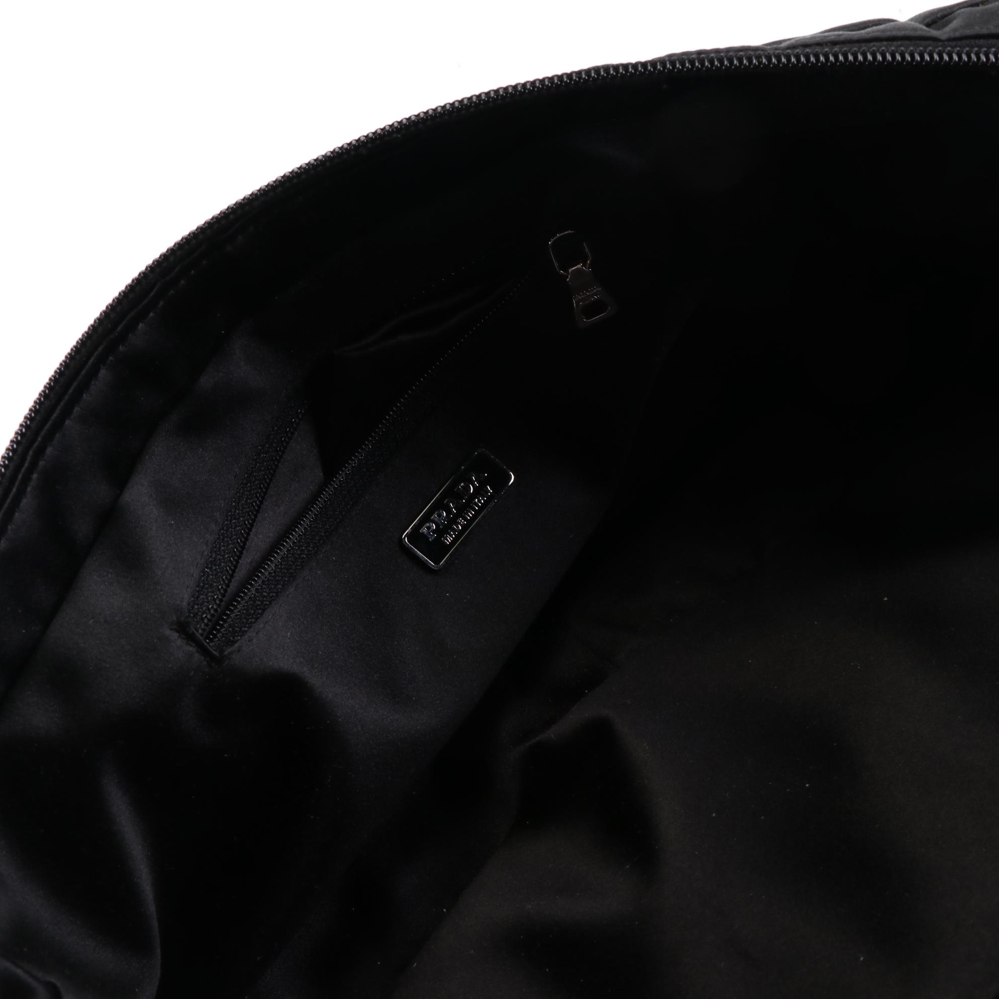 Prada Satin Zip Clutch and Small Zip Pouches