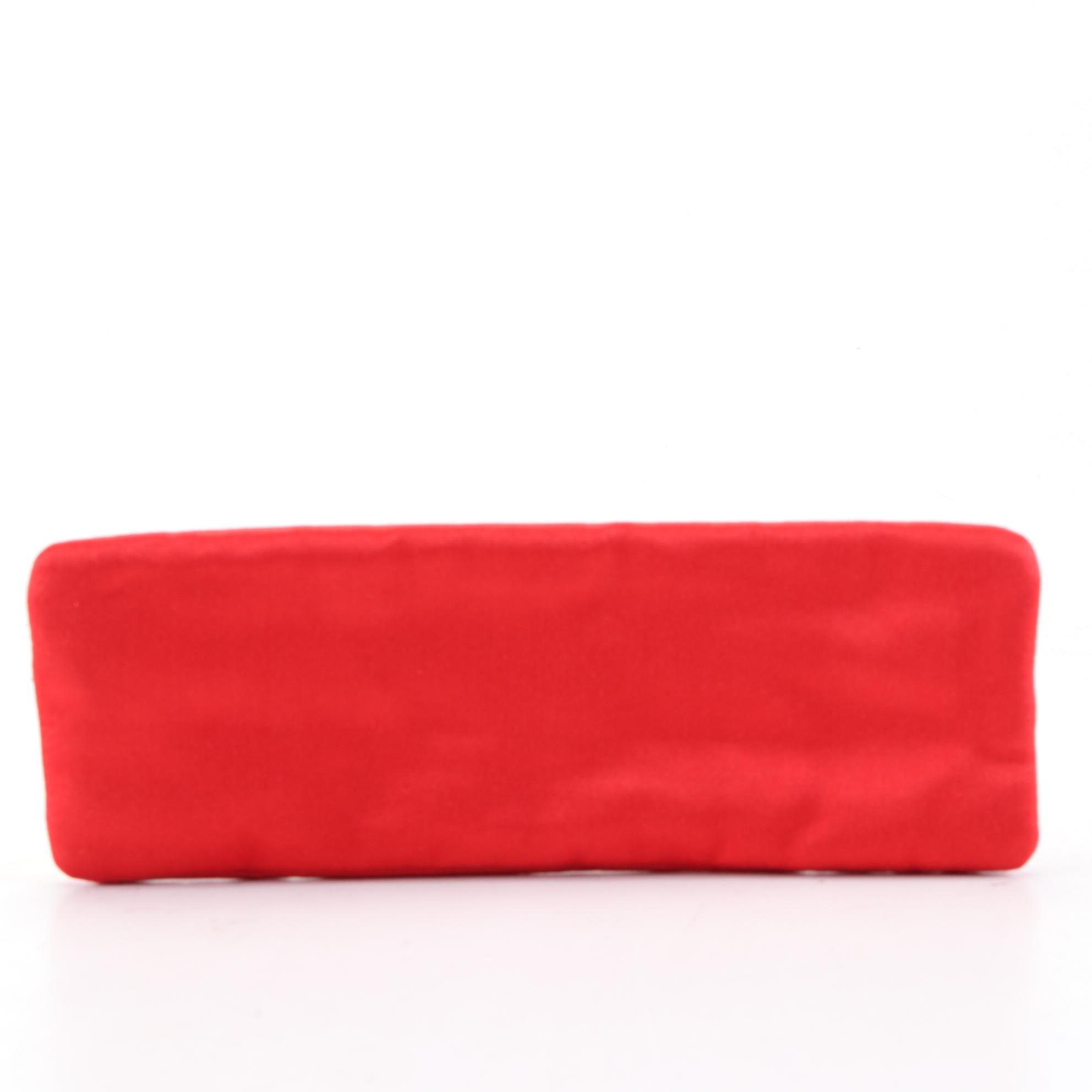 Prada Satin Zip Clutch and Small Zip Pouches