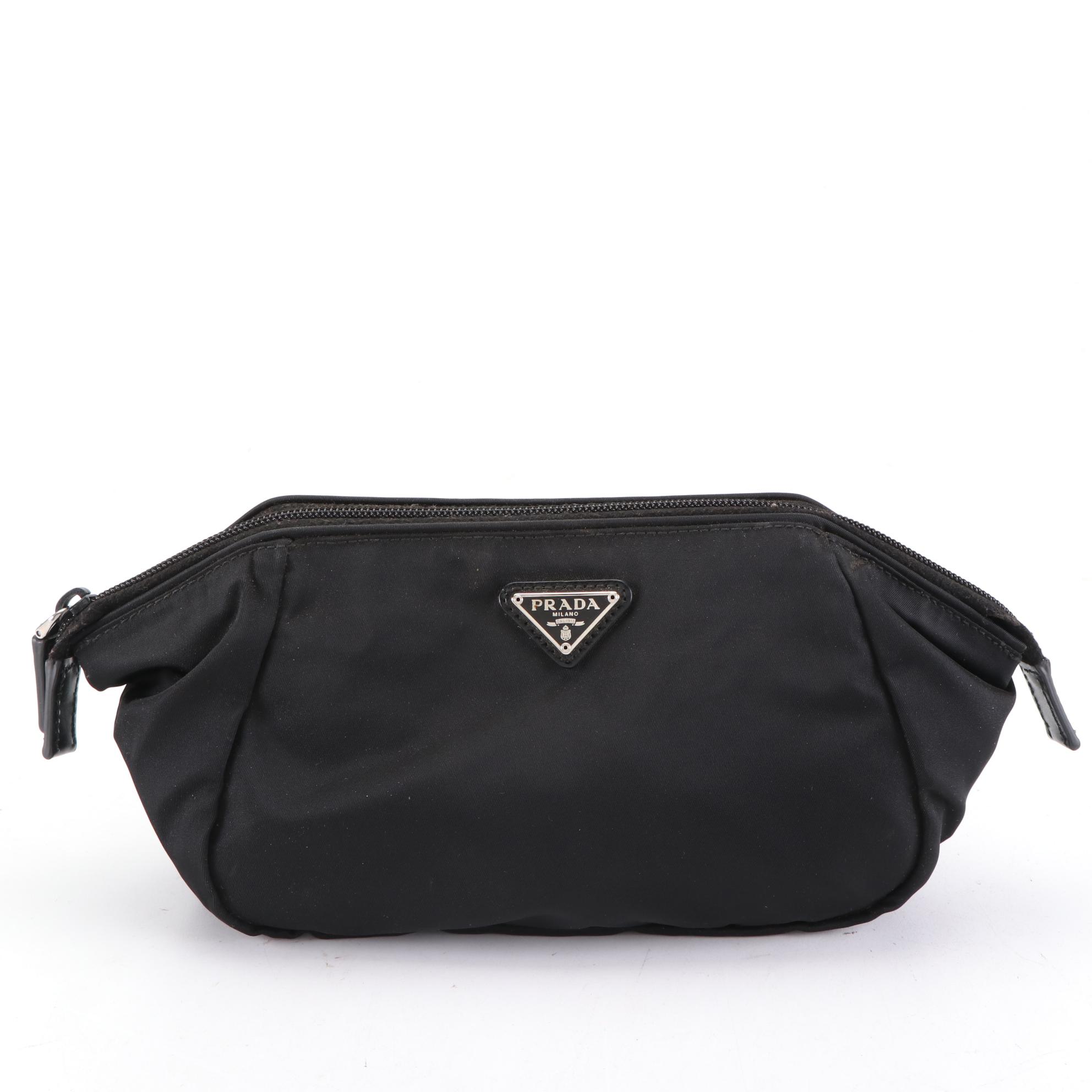 Prada Tessuto Nylon Cosmetic Bag and Zip Pouches