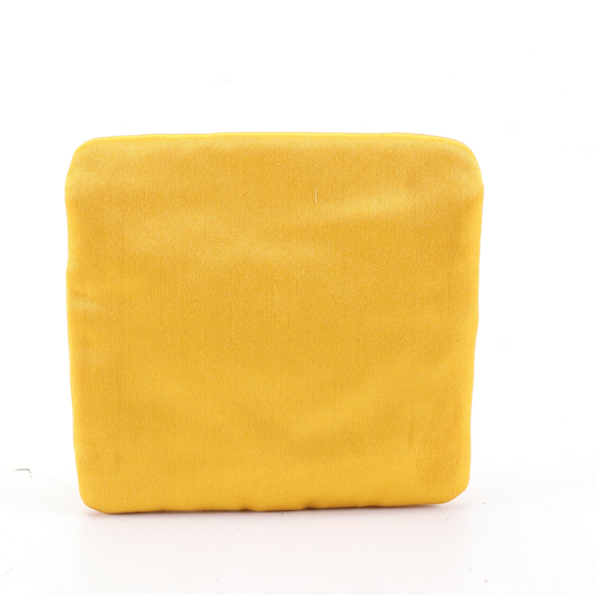 Prada Small Gaufre Leather Zip Clutch and Small Satin Zip Pouches