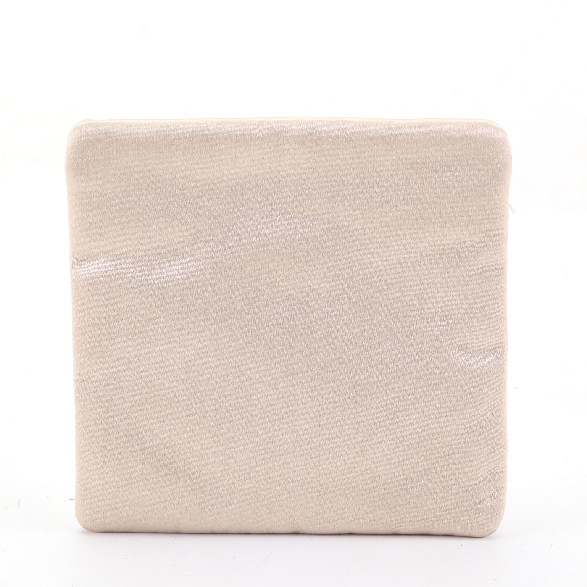 Prada Small Gaufre Leather Zip Clutch and Small Satin Zip Pouches