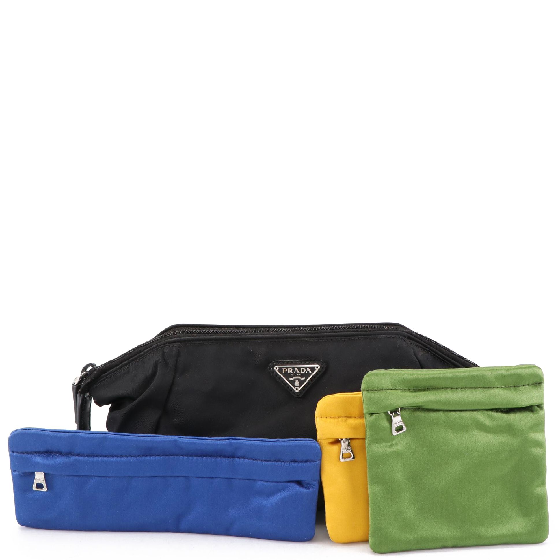 Prada Tessuto Nylon Cosmetic Bag and Zip Pouches