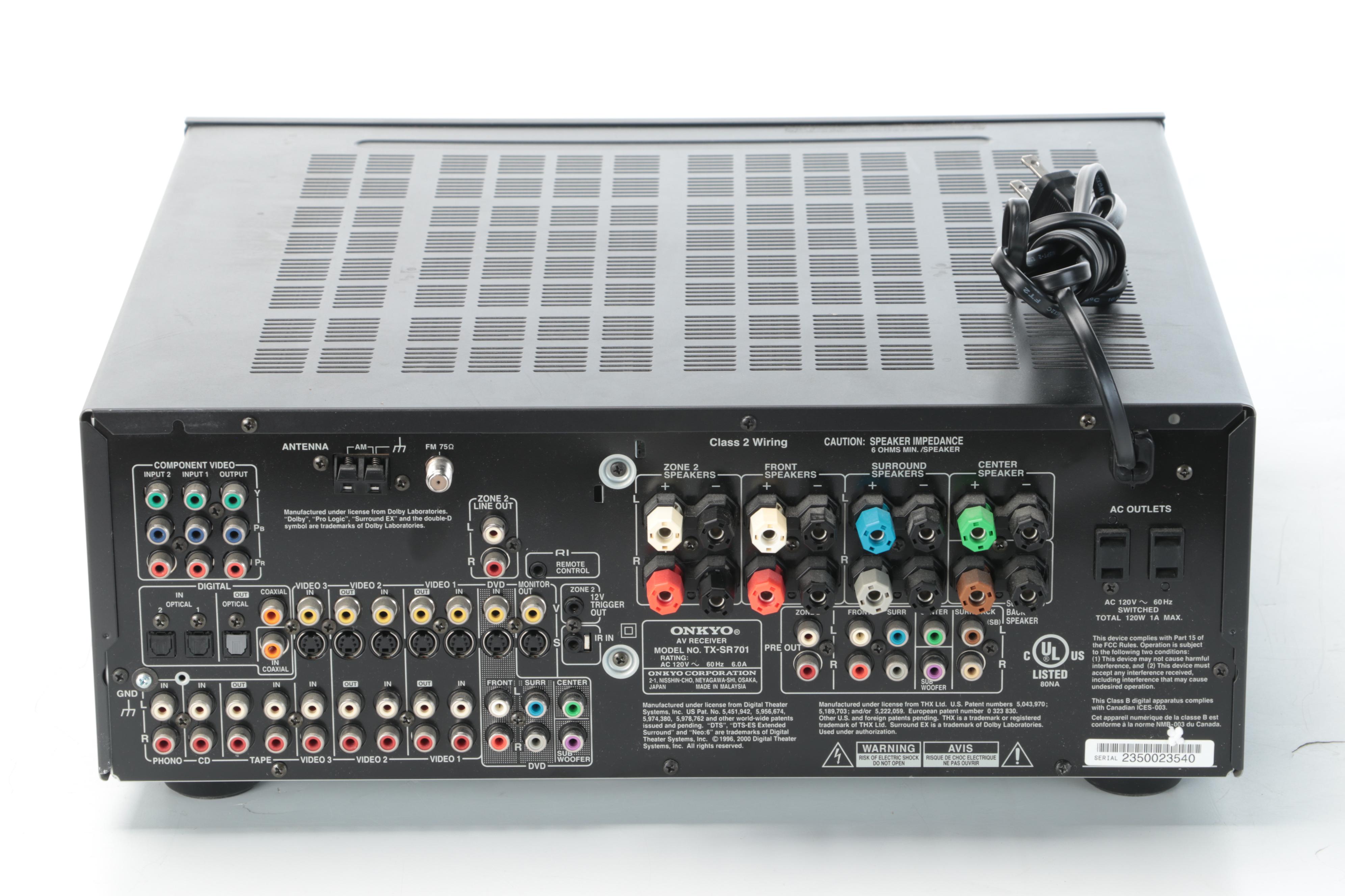 Onkyo TX-SR701(B) Stereo Receiver