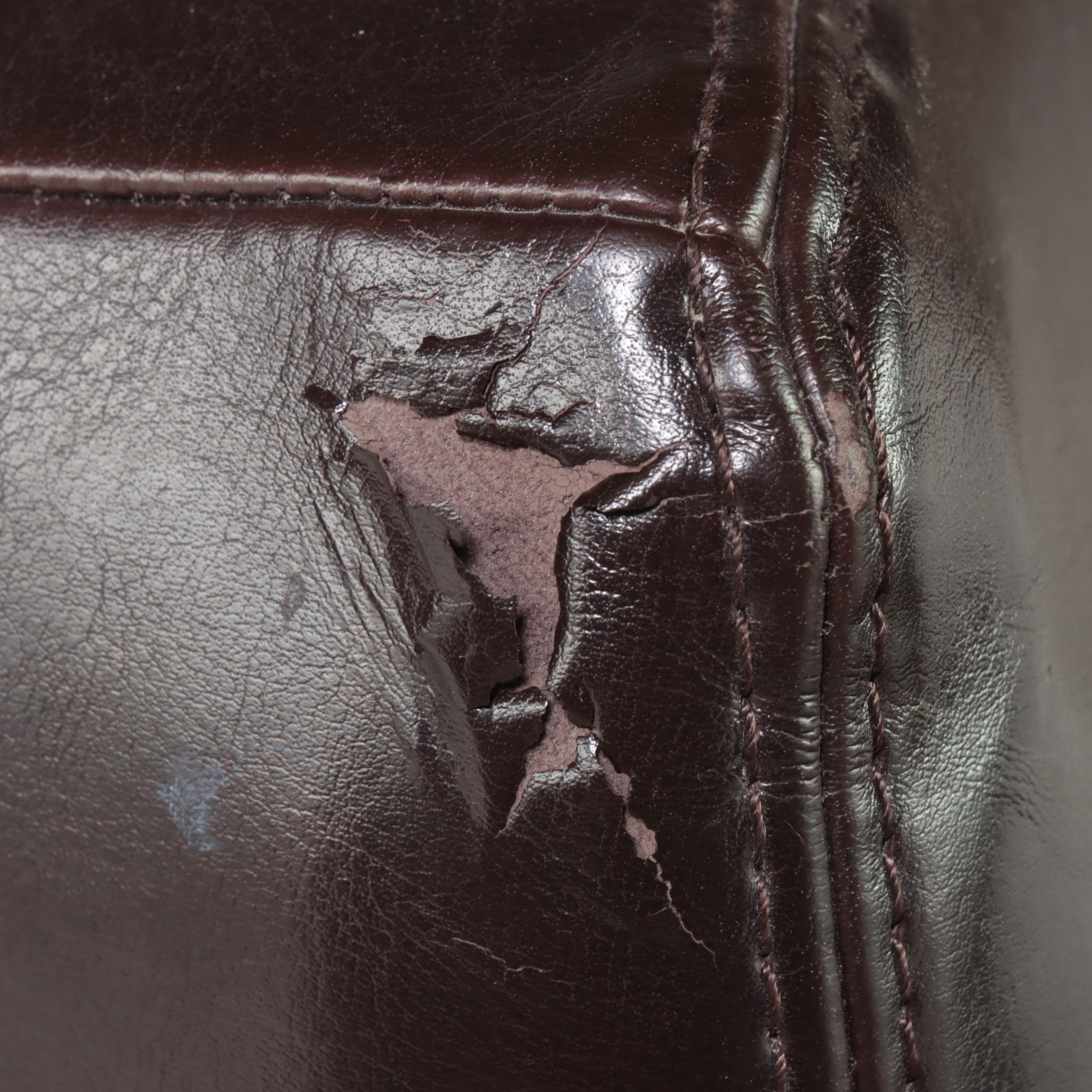 Pair of Four Hands "Henry" Faux-Leather Bar Stools