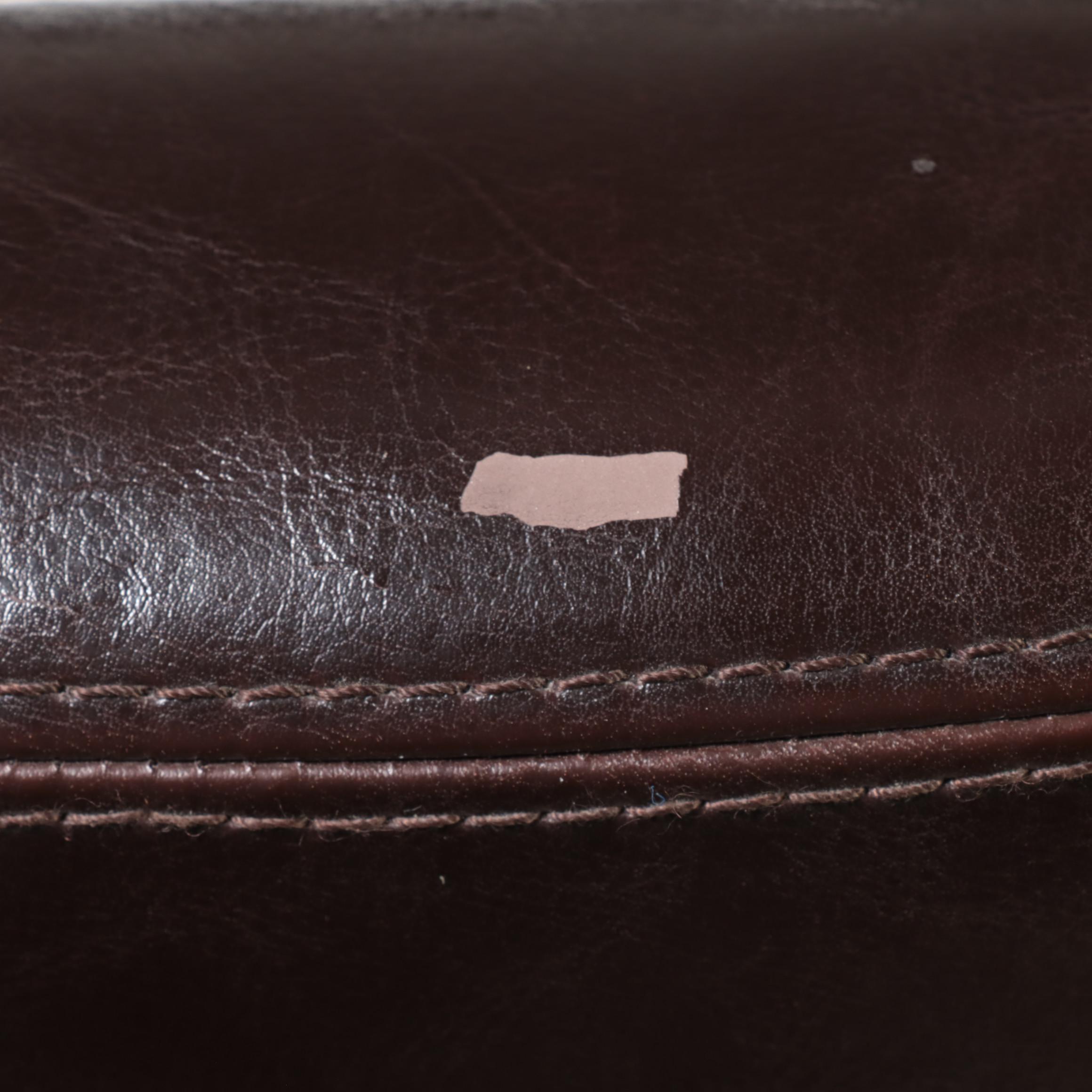 Pair of Four Hands "Henry" Faux-Leather Bar Stools