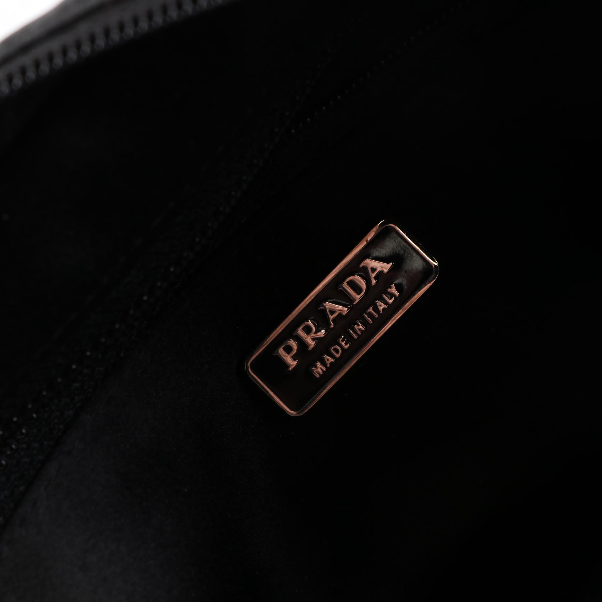 Prada Small Satin Zip Clutch and Small Zip Pouches