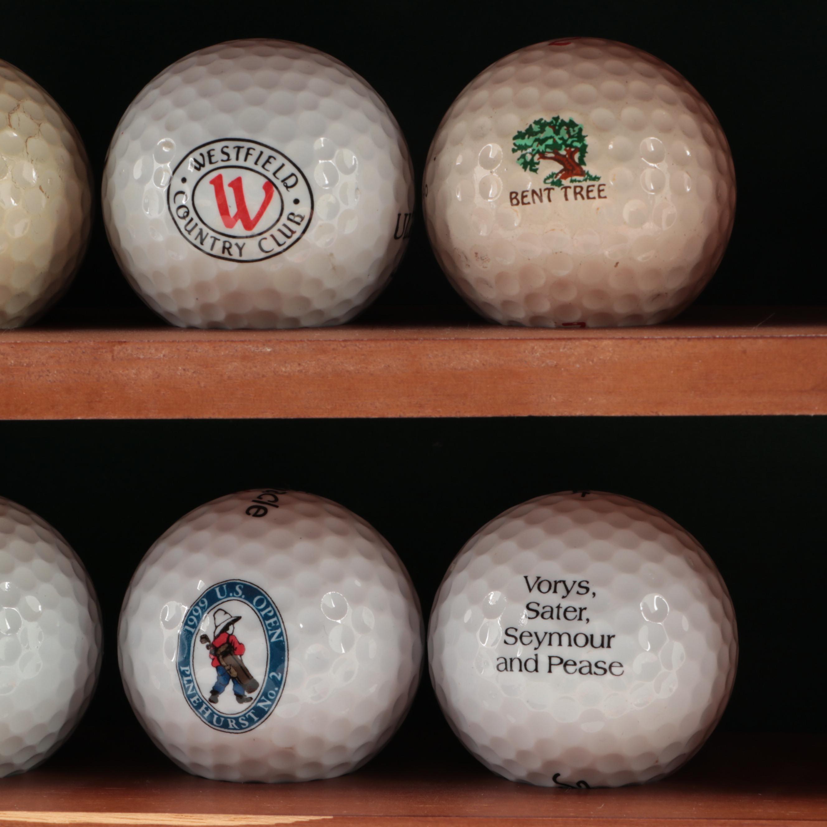 Golf Ball Collection and Display Shelf