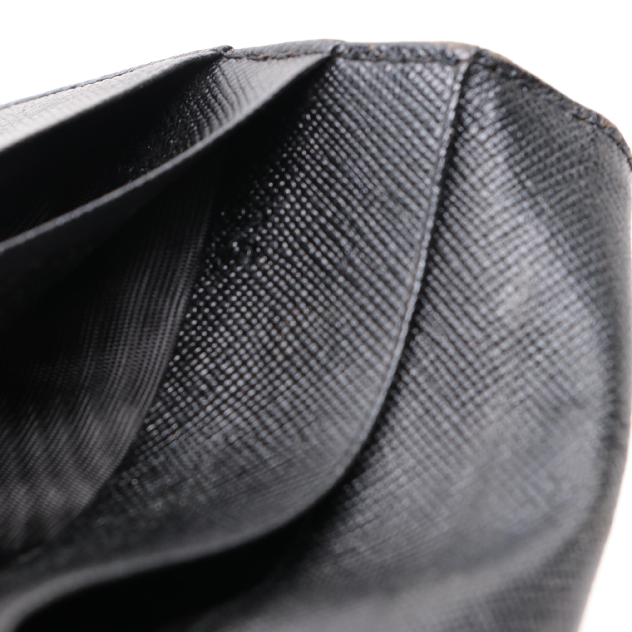 Prada Tessuto Accordion Wallet in Black Nylon