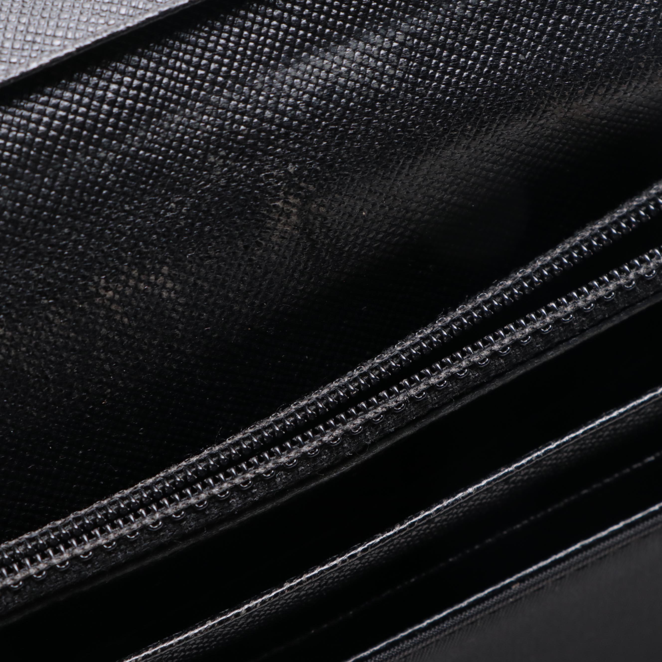 Prada Tessuto Accordion Wallet in Black Nylon