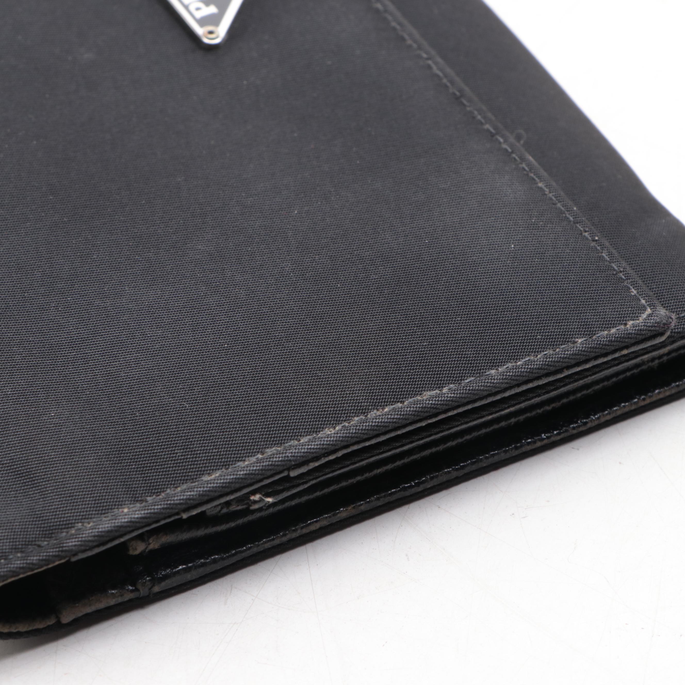 Prada Tessuto Accordion Wallet in Black Nylon